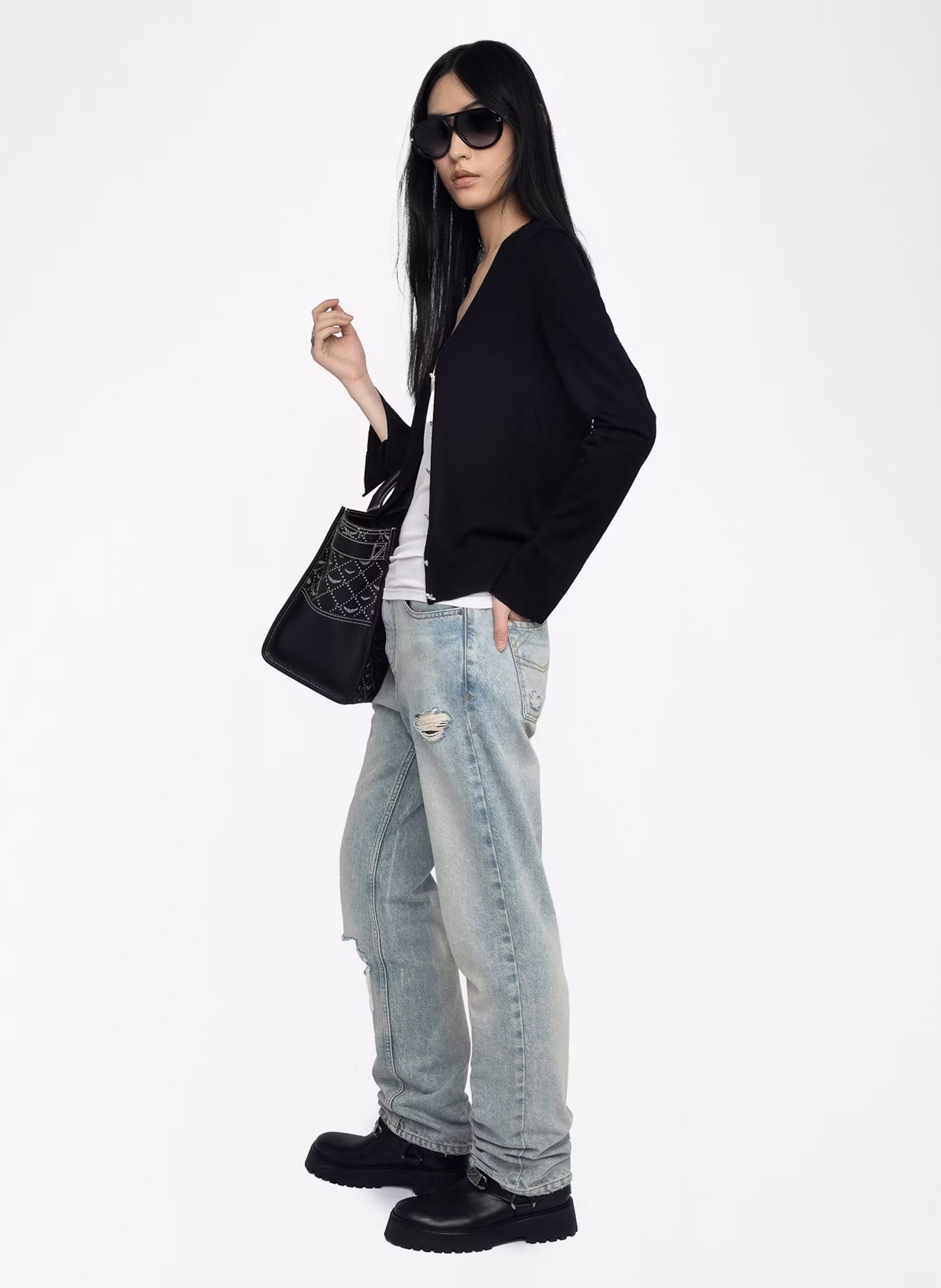 Cardigan en laine mérinos jemma ZADIG&VOLTAIRE Noir