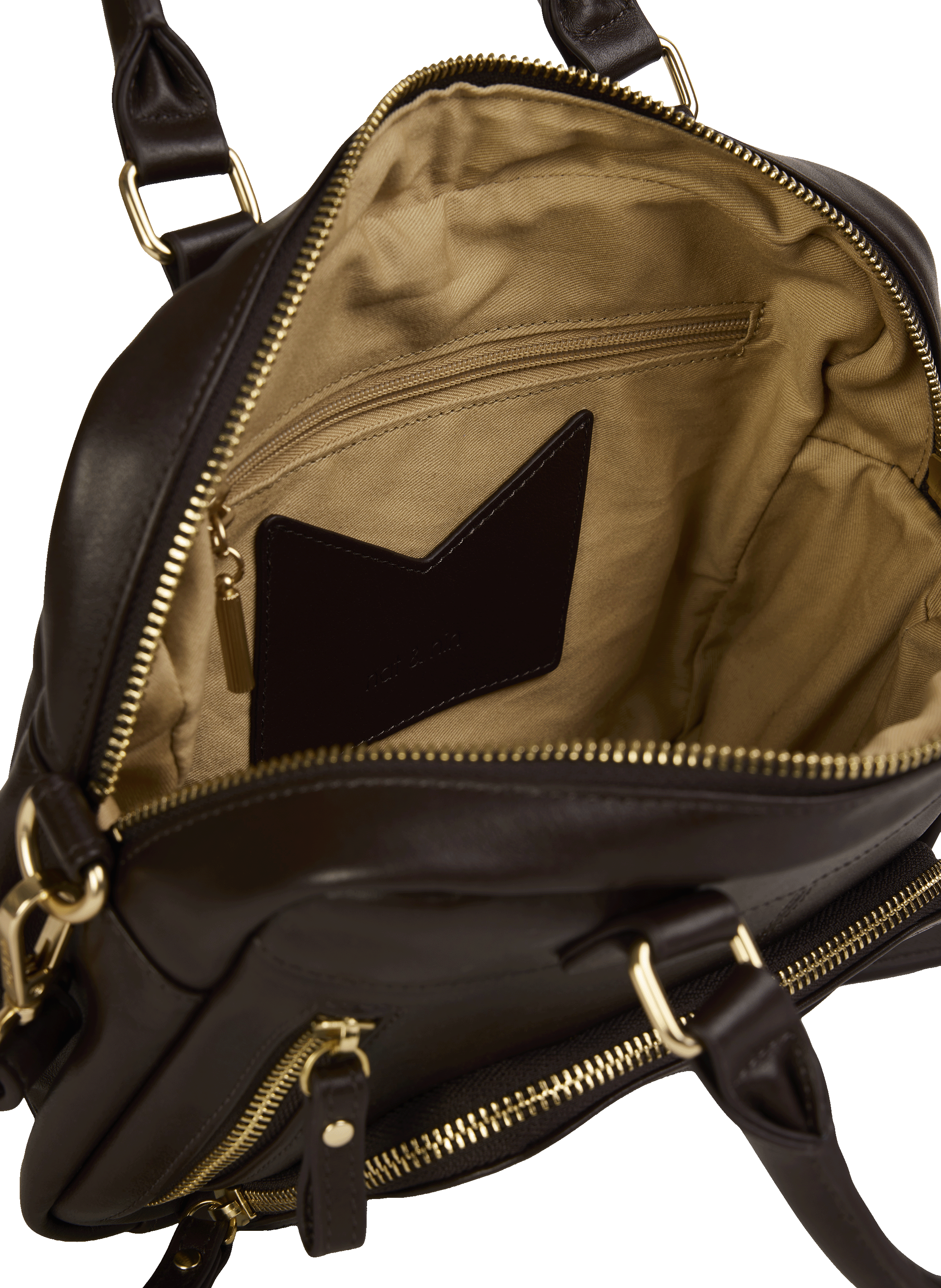 Mini Macy leather bag NAT & NIN Brown