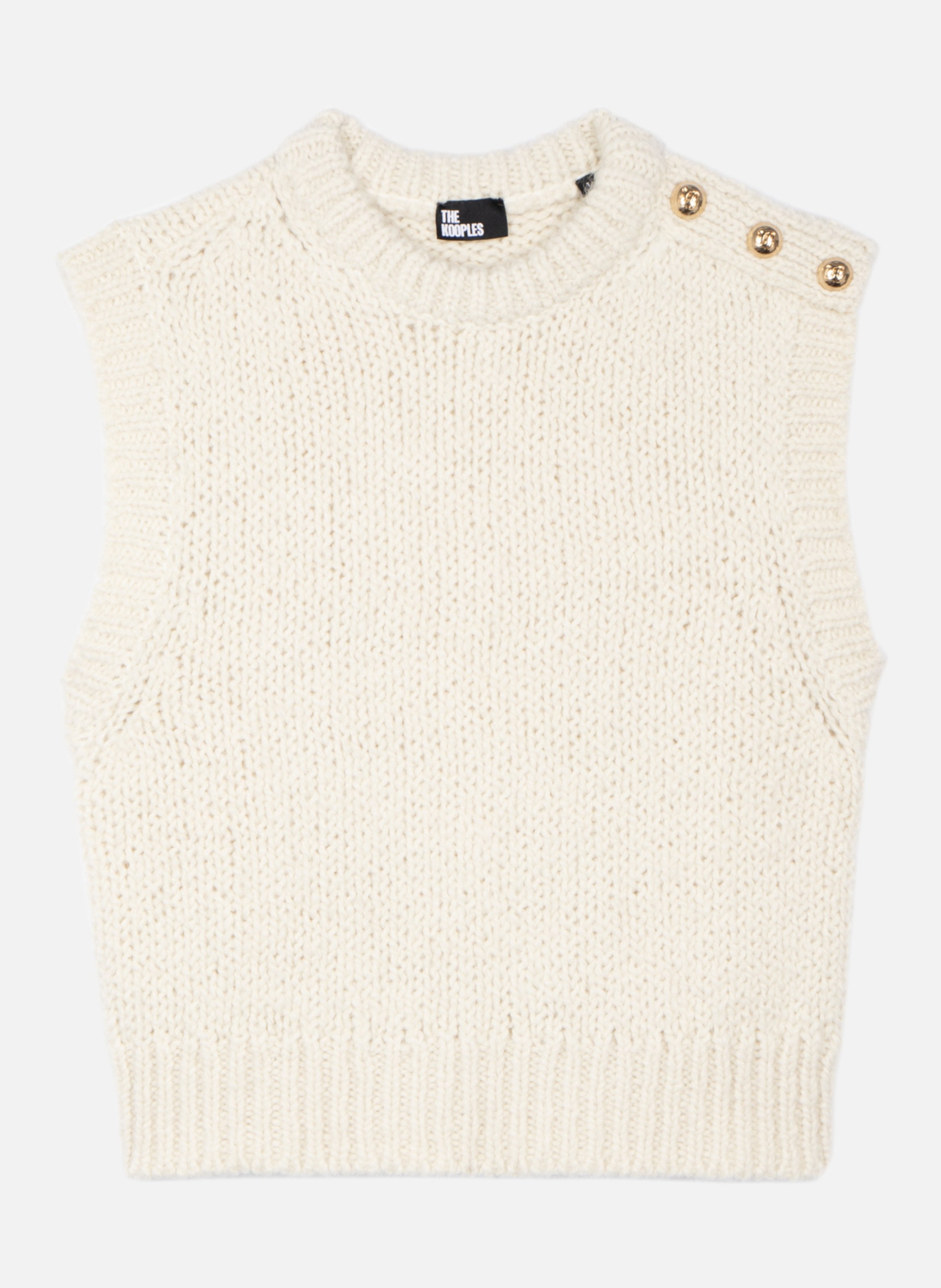 Pull sans manches en laine mélangée THE KOOPLES Beige