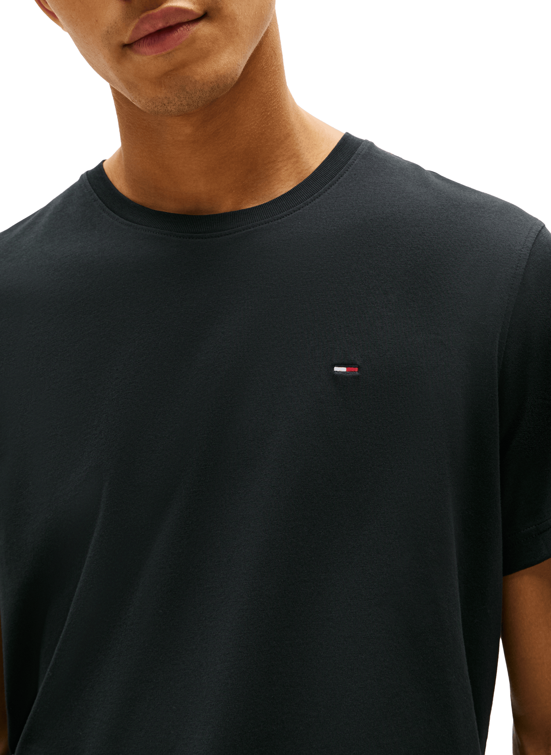 Straight-fit organic cotton T-shirt TOMMY HILFIGER Black