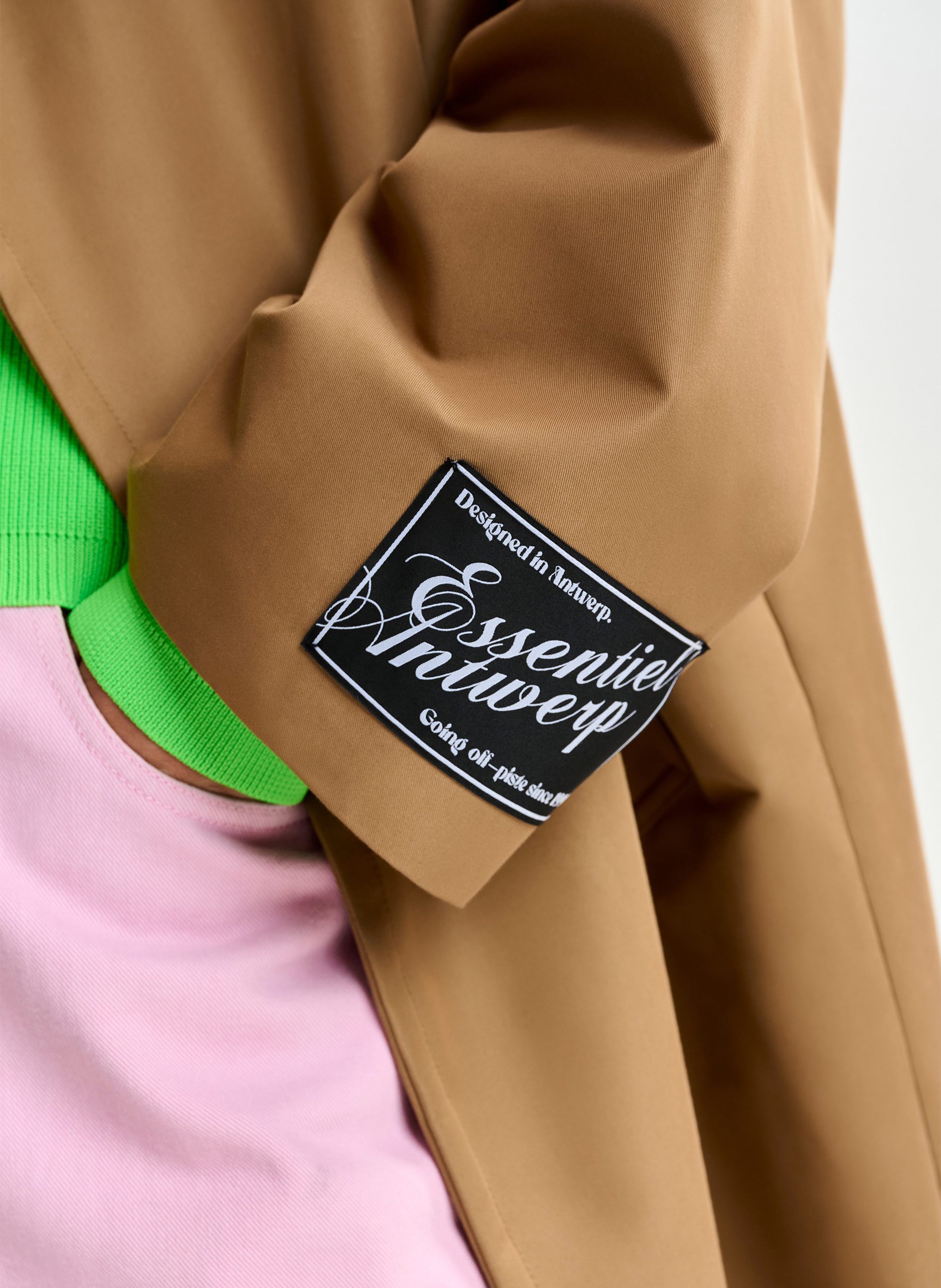 Trench col tailleur en coton mélangé josje ESSENTIEL ANTWERP Marron