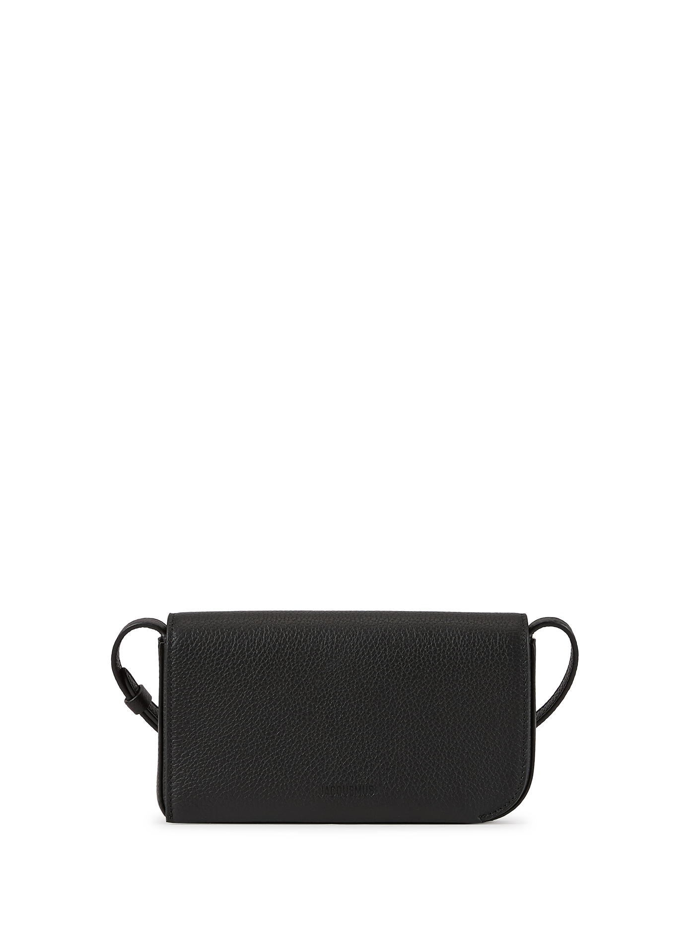 Sac à bandoulière grainé en coton JACQUEMUS Noir