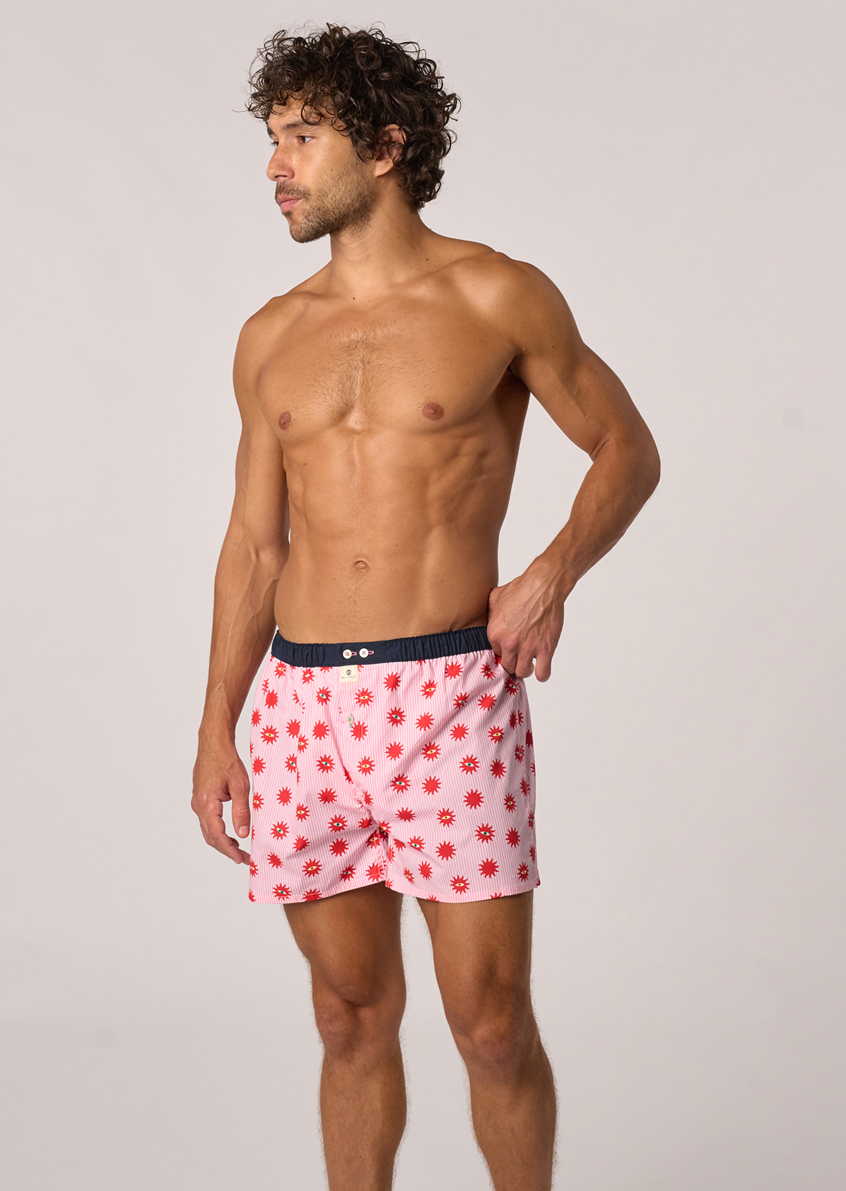 Caleçon en coton biologique BILLYBELT Rose