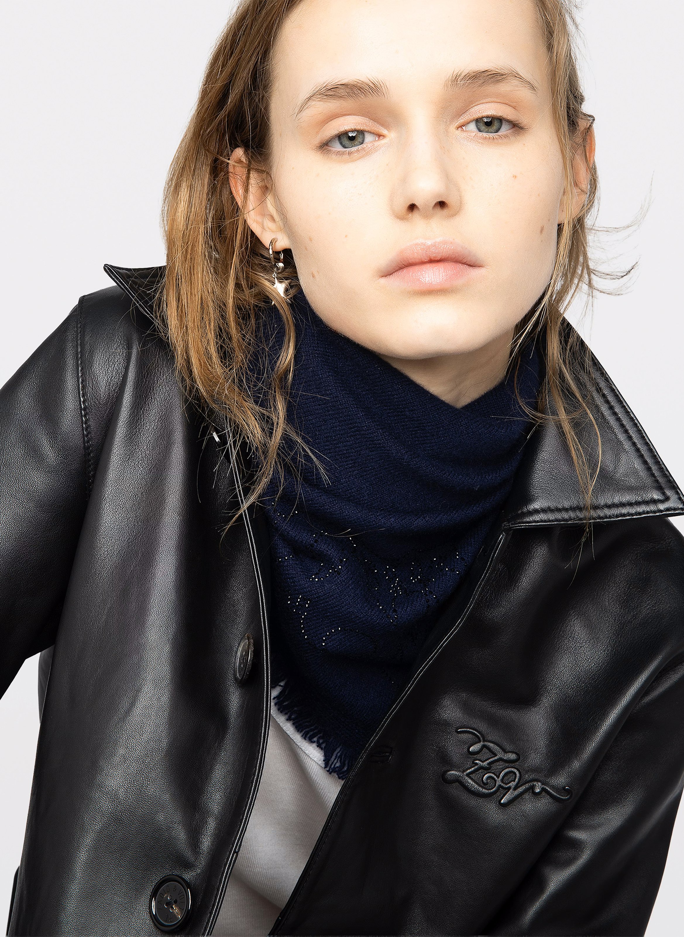 Foulard en cachemire stevie ZADIG&VOLTAIRE Bleu