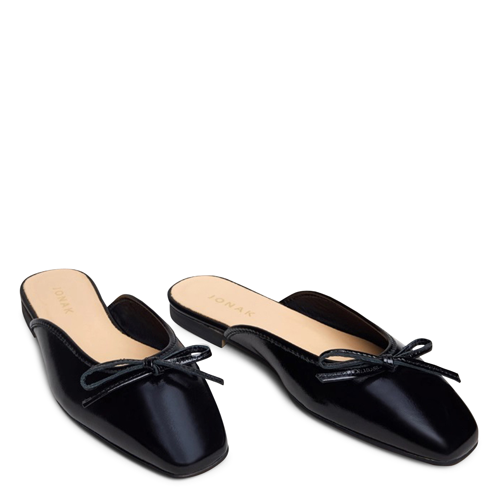 Mules en cuir vernis niccolo JONAK Noir