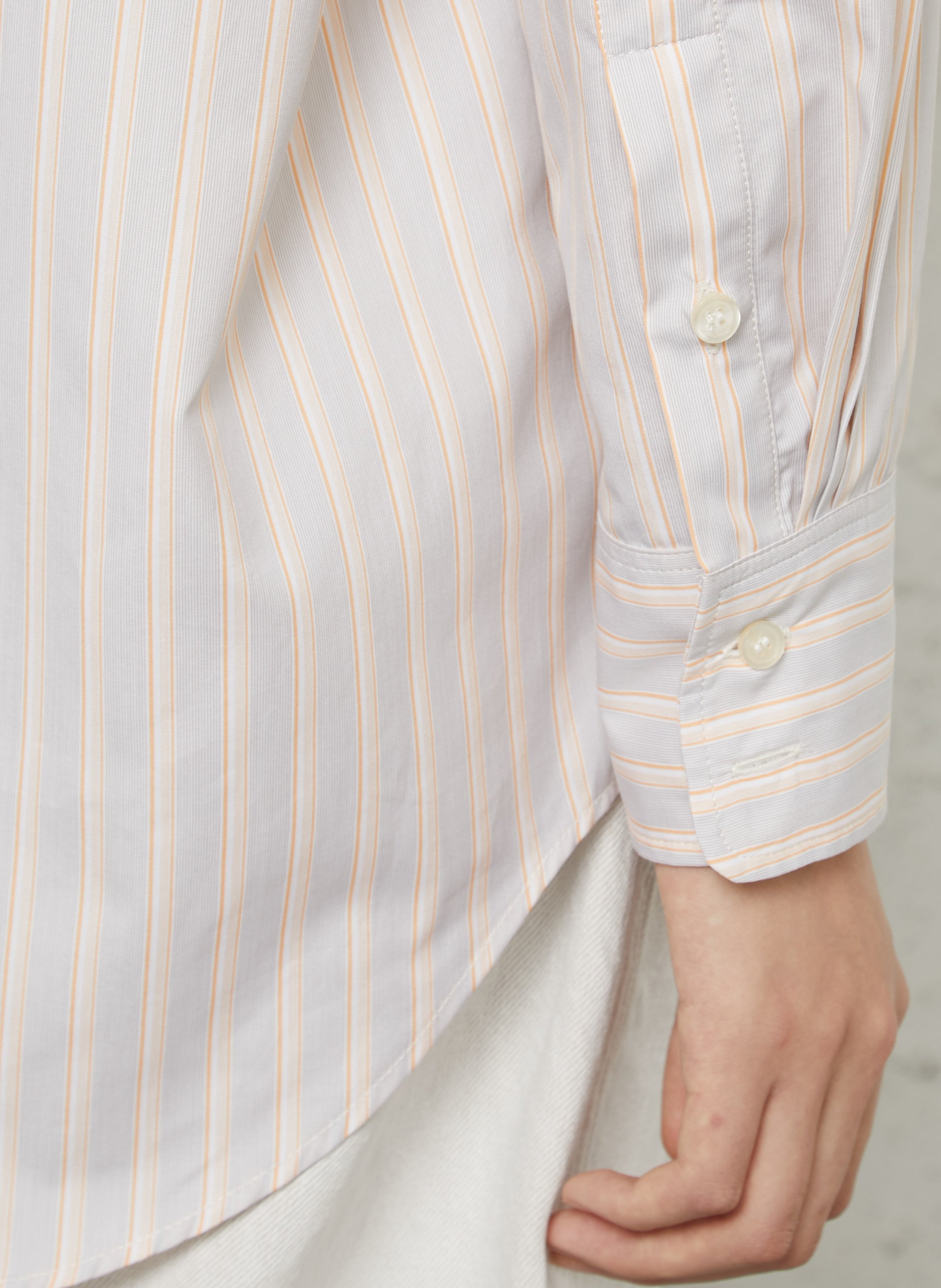 Chemise à rayures col classique carlotta SOEUR Orange