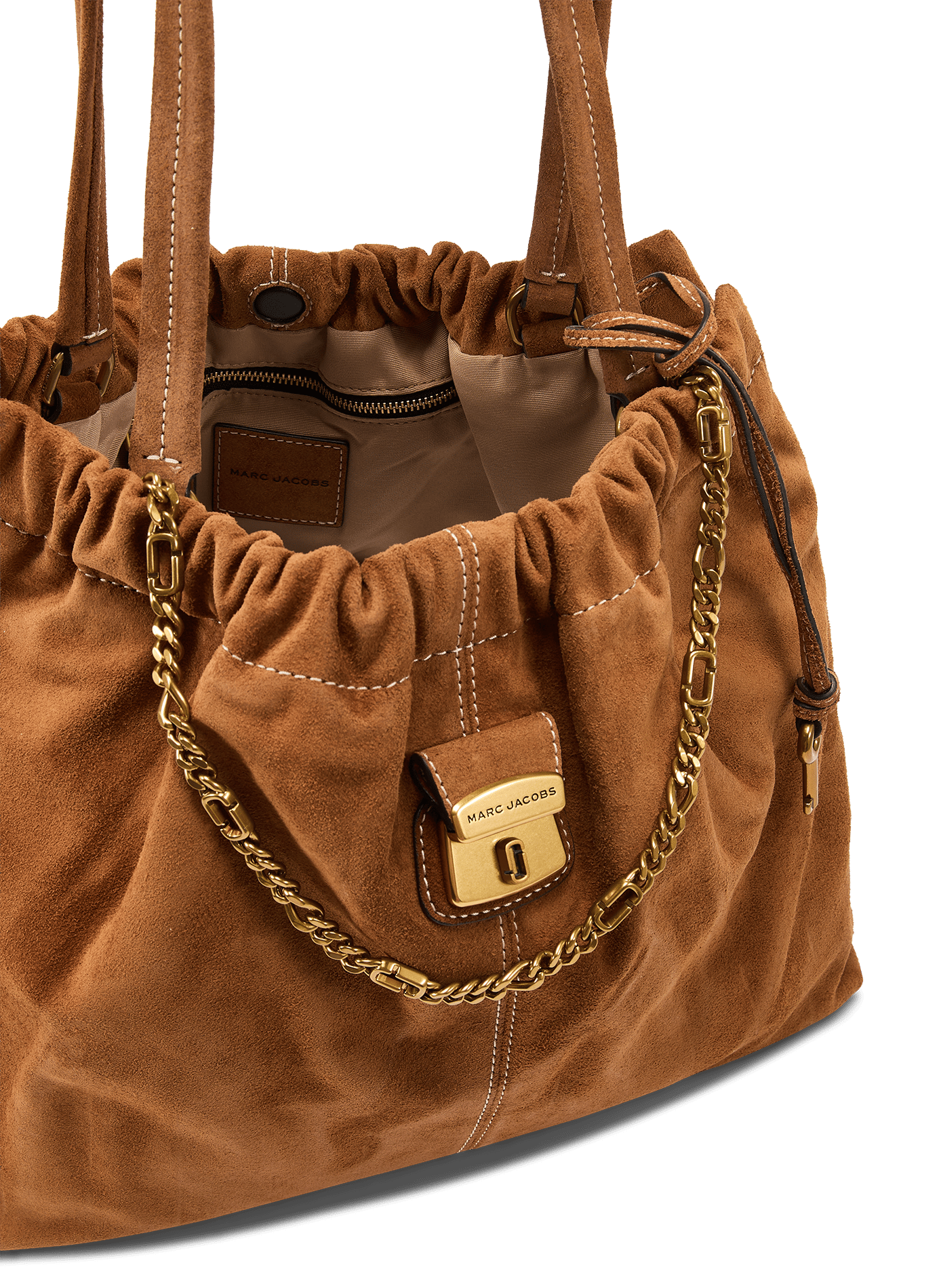 Sacca a tracolla in camoscio The Cristina Tote MARC JACOBS Marrone