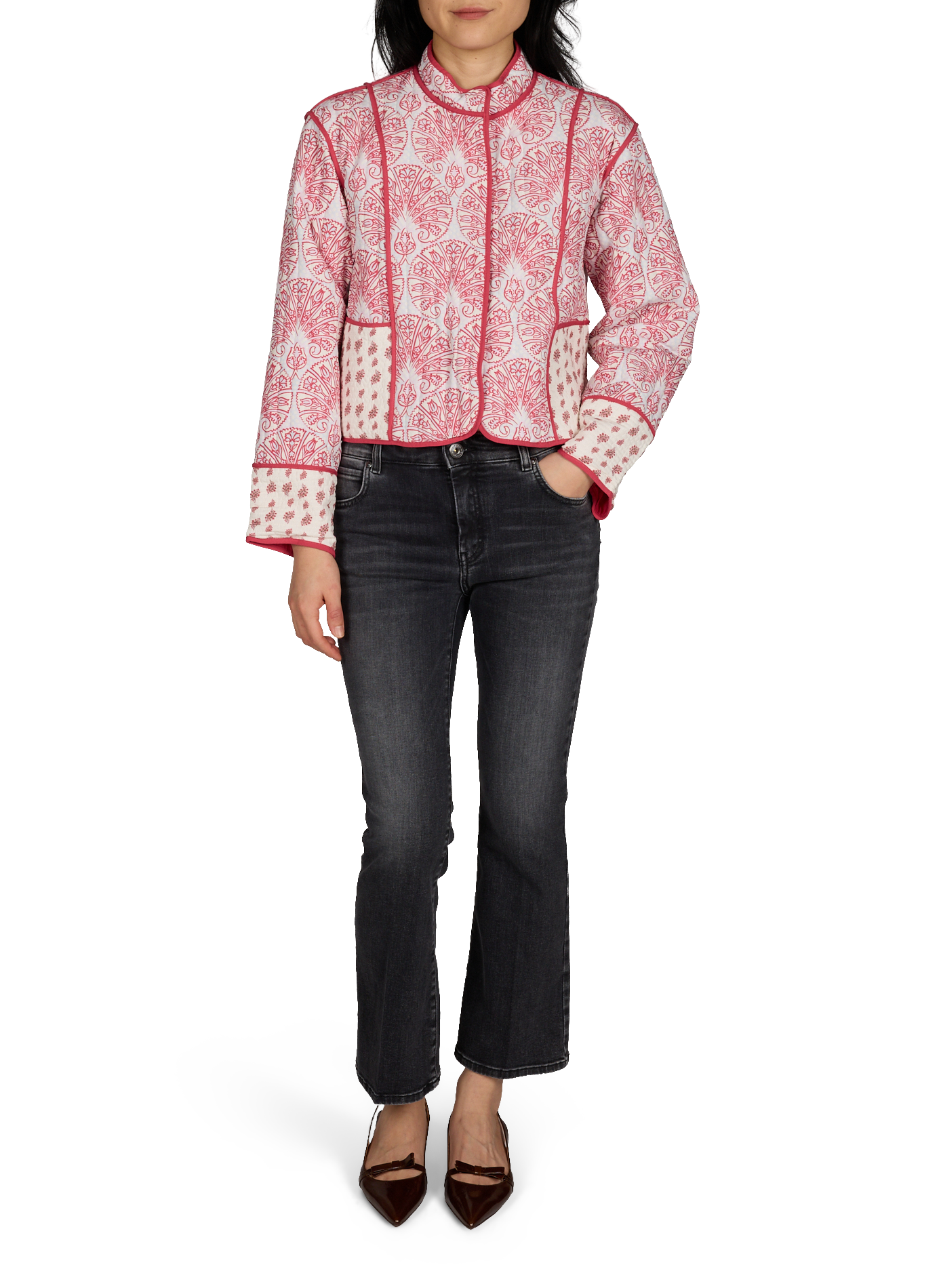 Printed Videlphin jacket VILA Beige