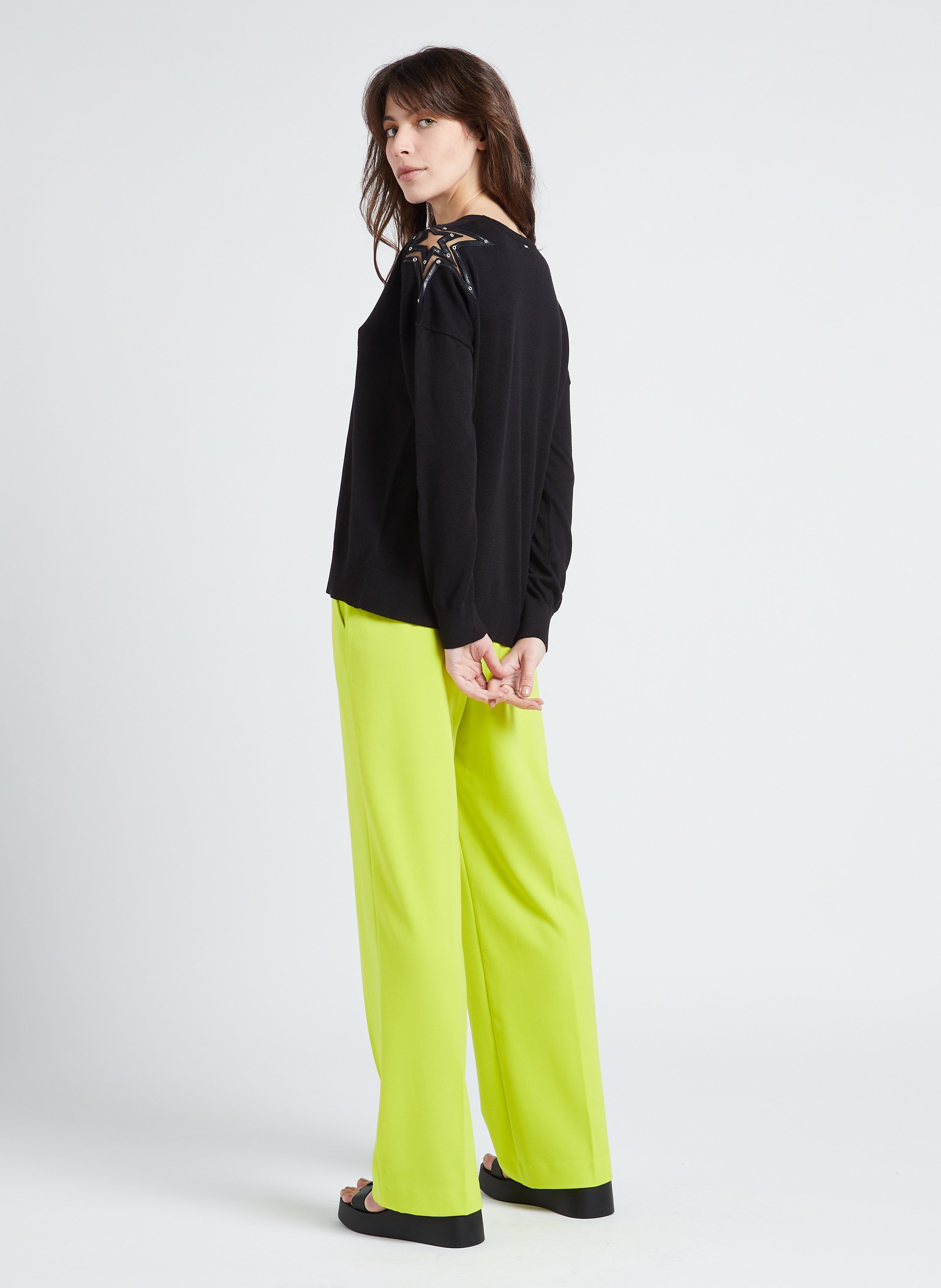 Sandales compensées en cuir estelle JONAK Noir