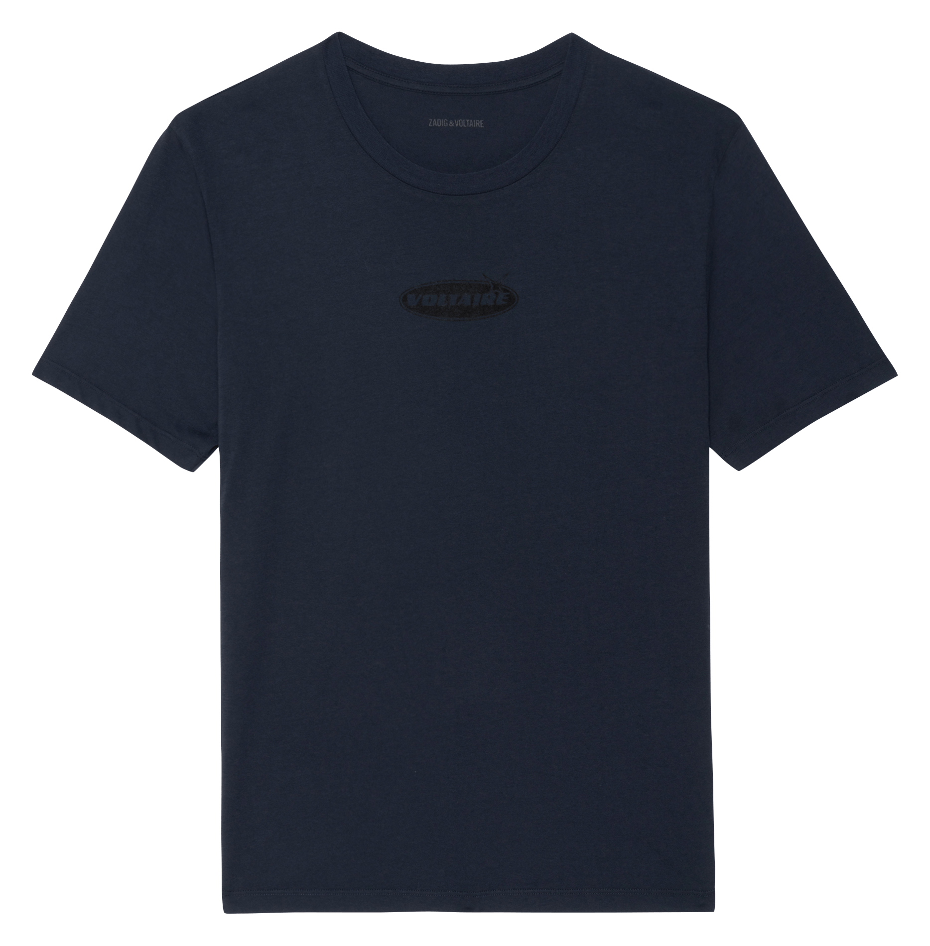 Tee-shirt droit col rond en coton tommy ZADIG&VOLTAIRE Bleu