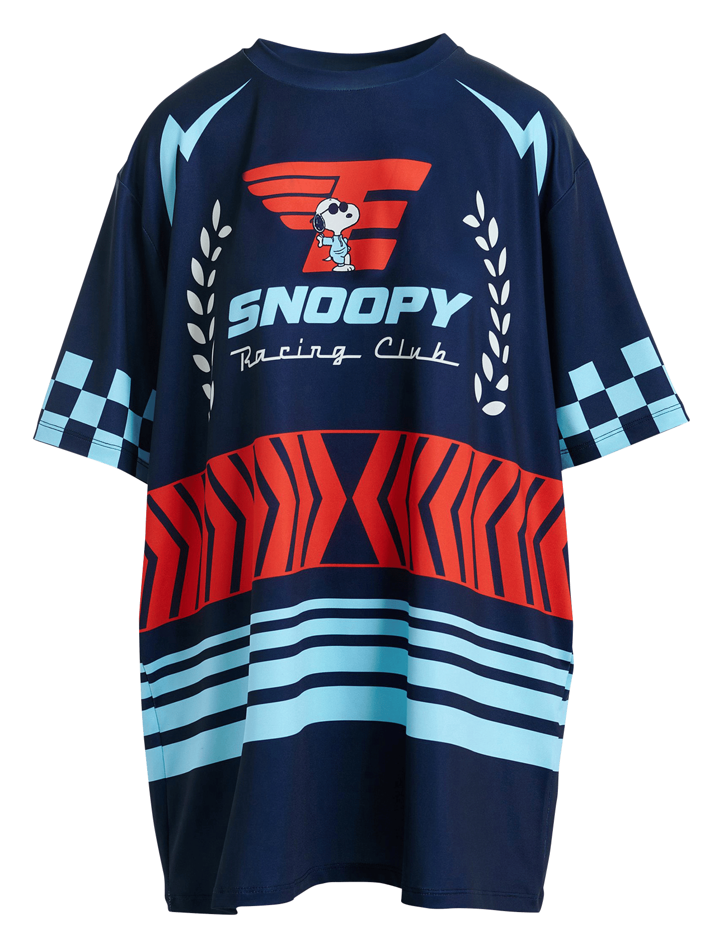 Robe courte oversize imprimé jacing Bleu