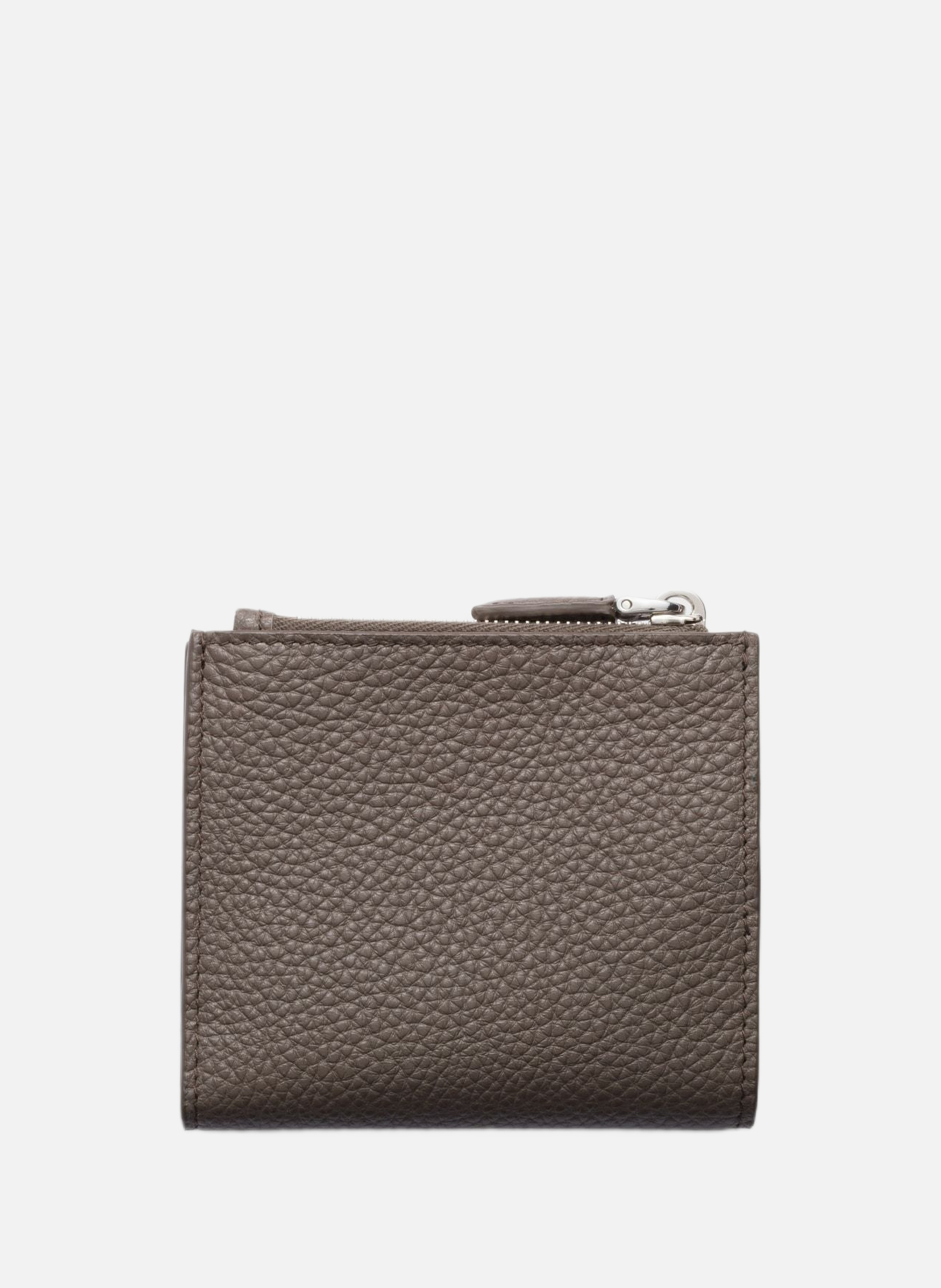 Petit portefeuille en cuir PRADA Gris