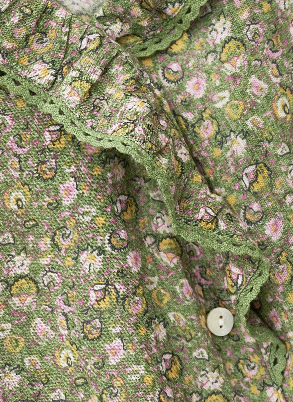 Chemise col v en coton physalys Vert