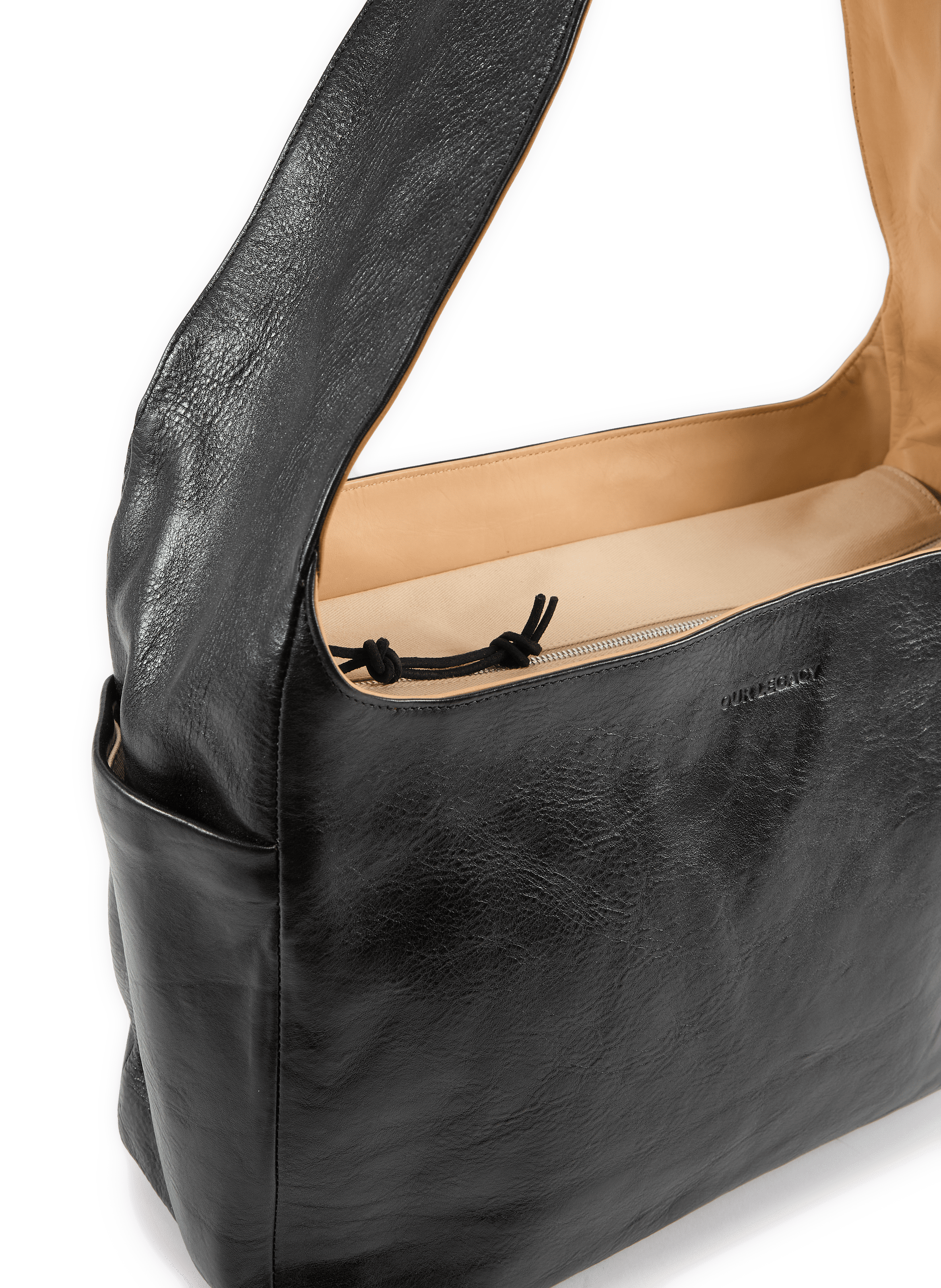 Large Brick Leather Bag OUR LEGACY Black