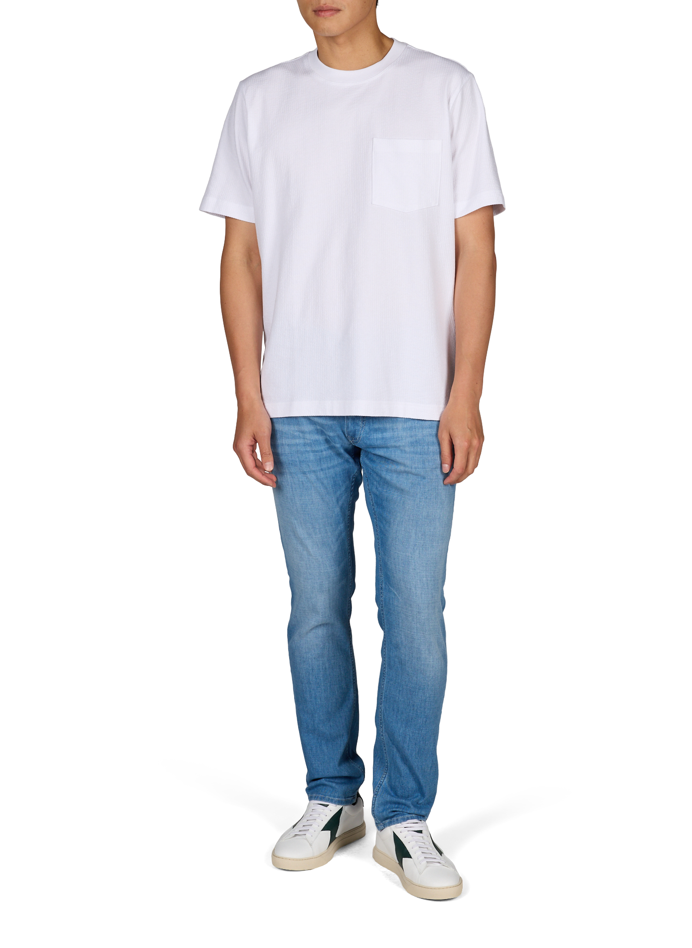 Jean coupe regular en coton mélangé  PIERRE CARDIN Bleu