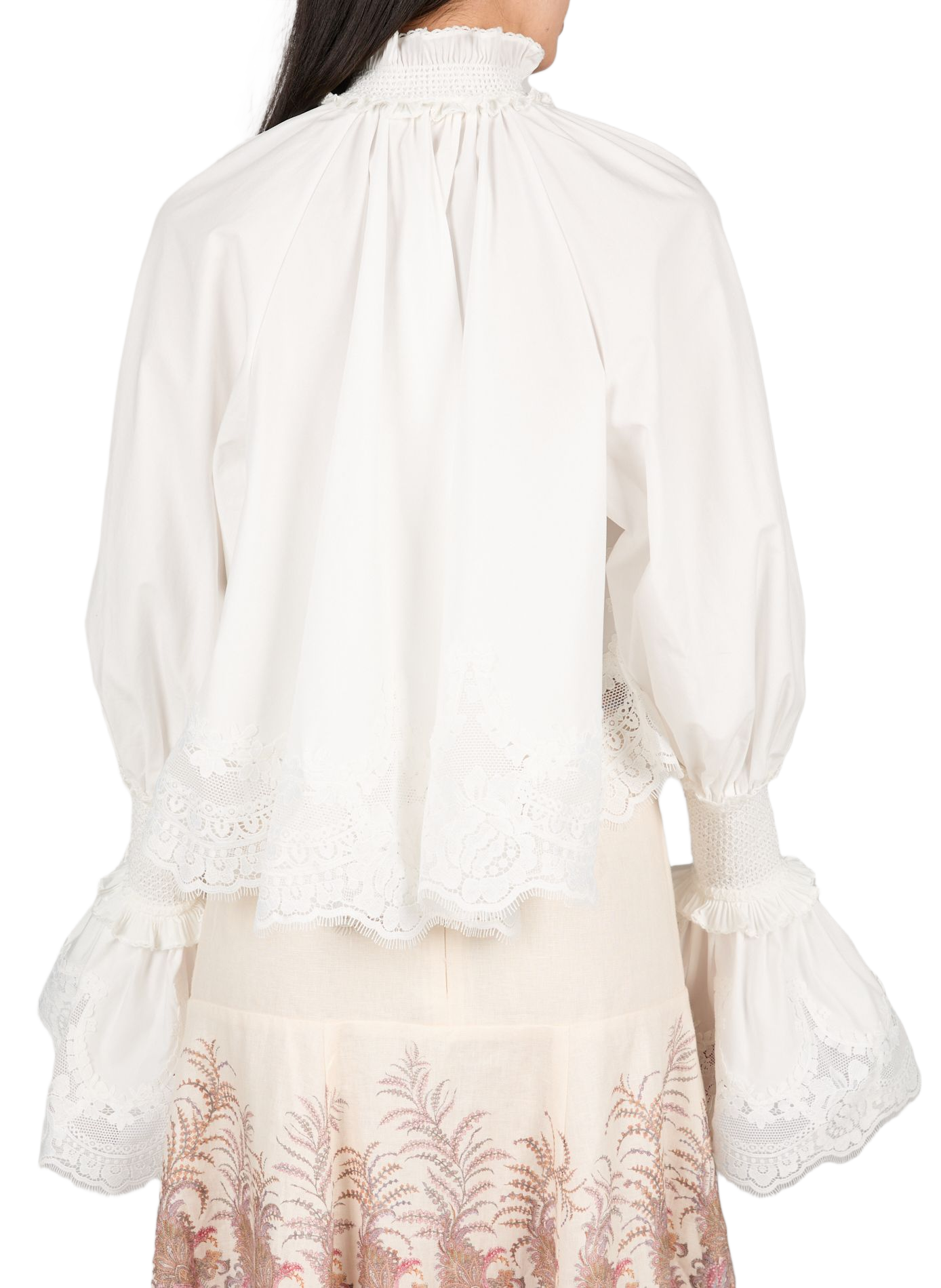 Chemise à volant Alchemy en coton ZIMMERMANN Blanc
