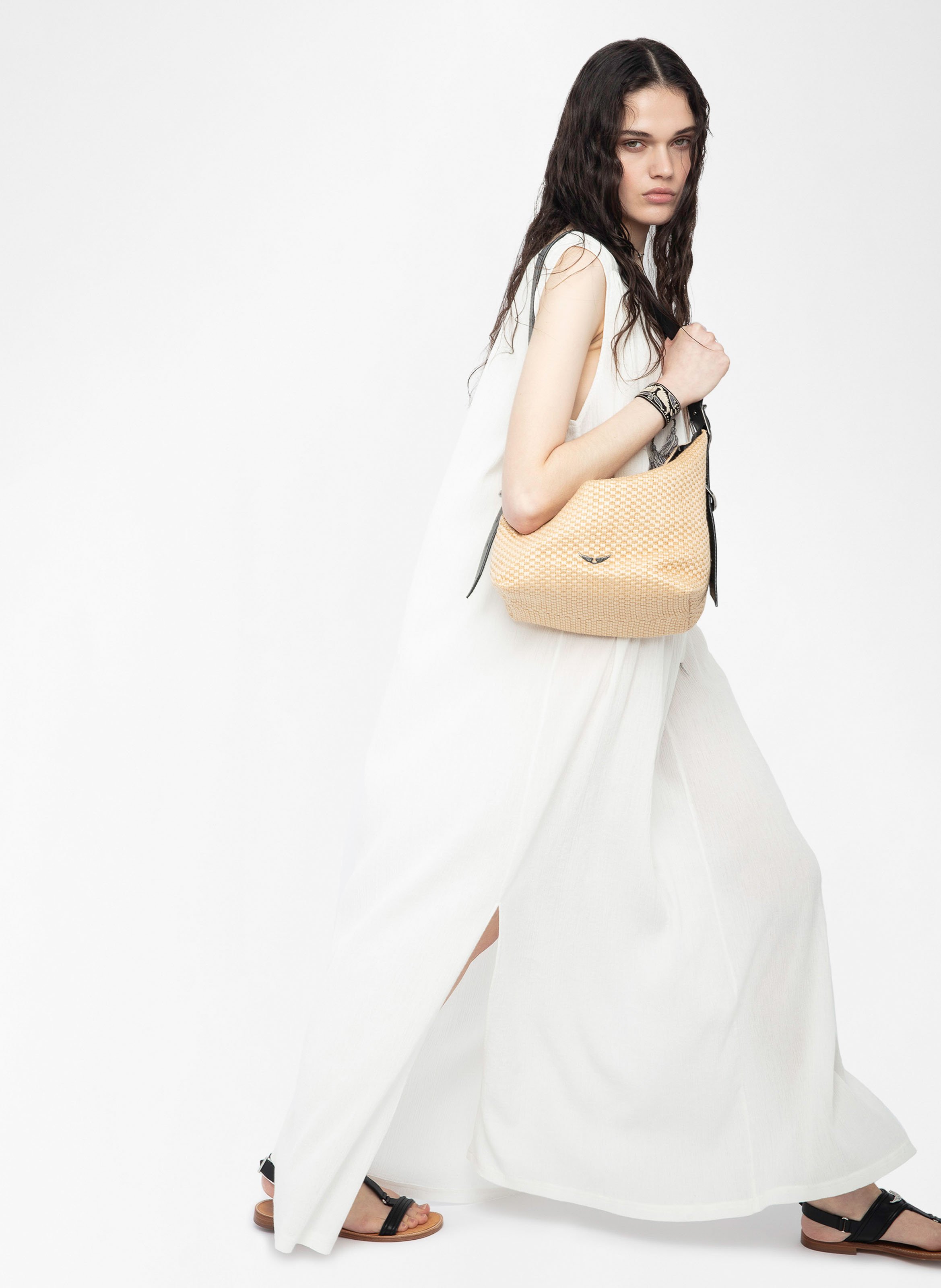 Sac porté épaule en coton mélangé jane ZADIG&VOLTAIRE Noir