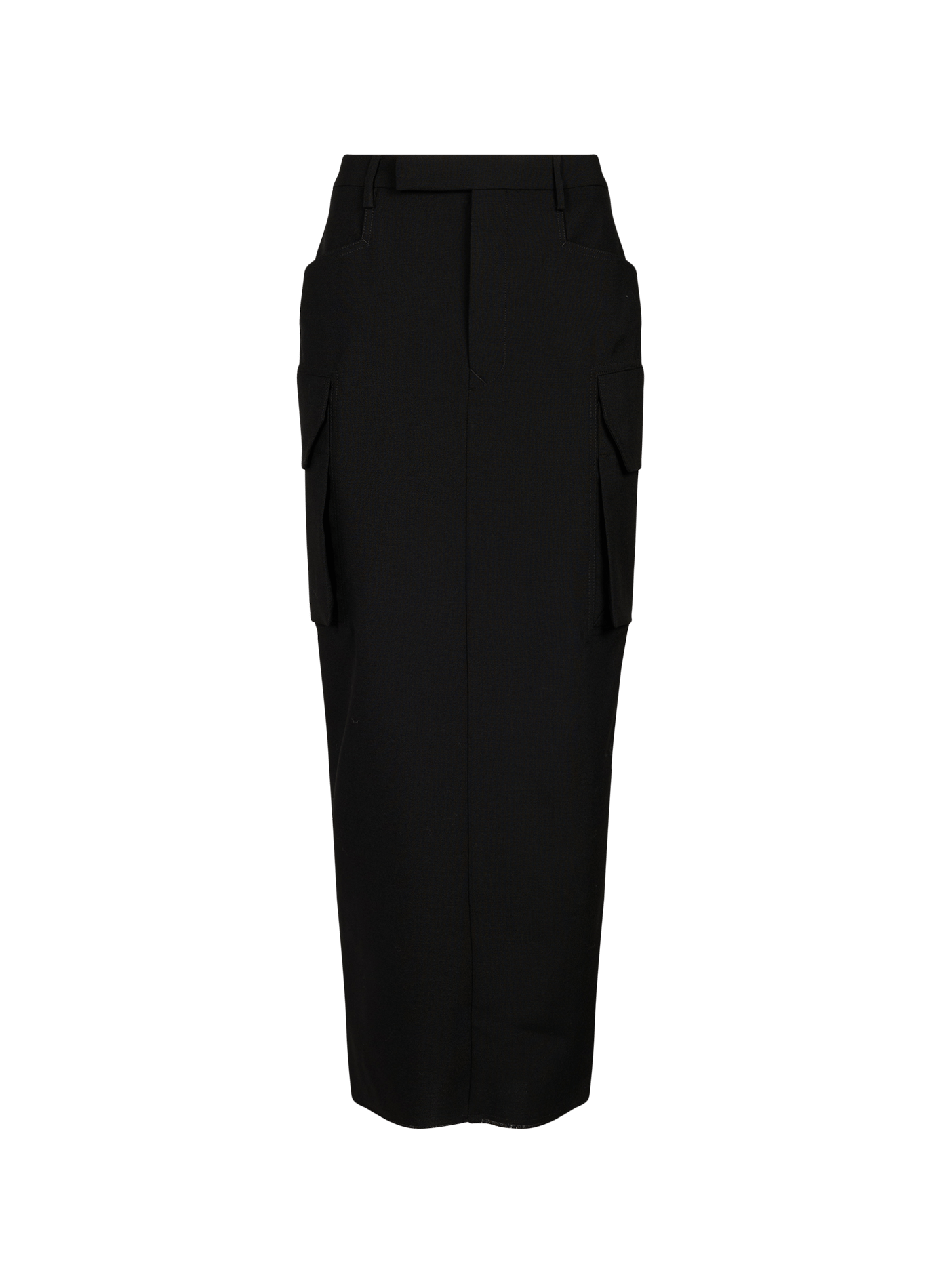 Eng anliegender langer Wollrock RICK OWENS Schwarz