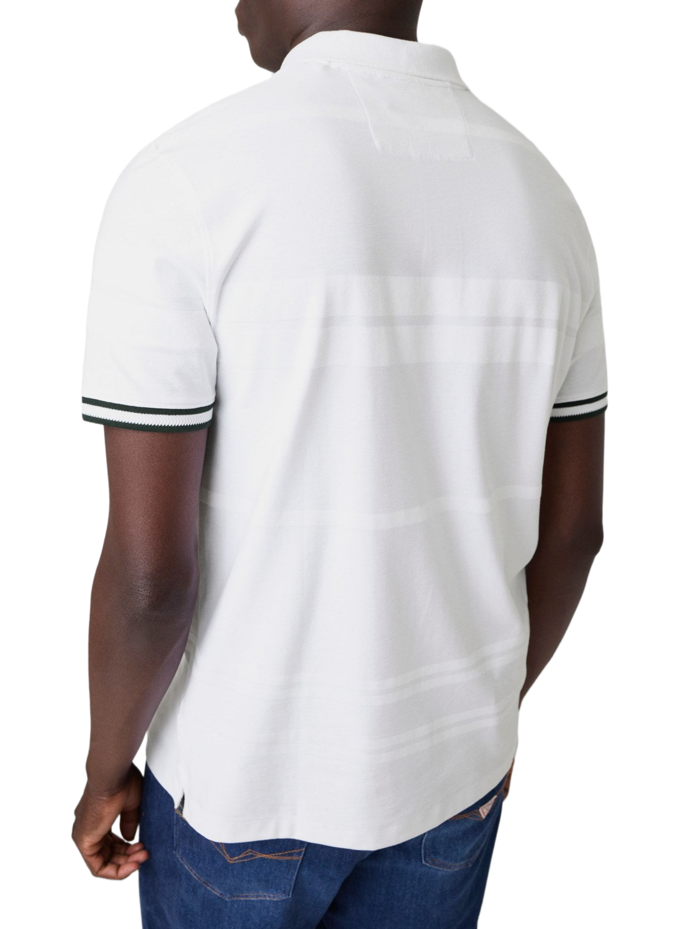 Short-sleeved polo shirt in blended cotton GUESS White