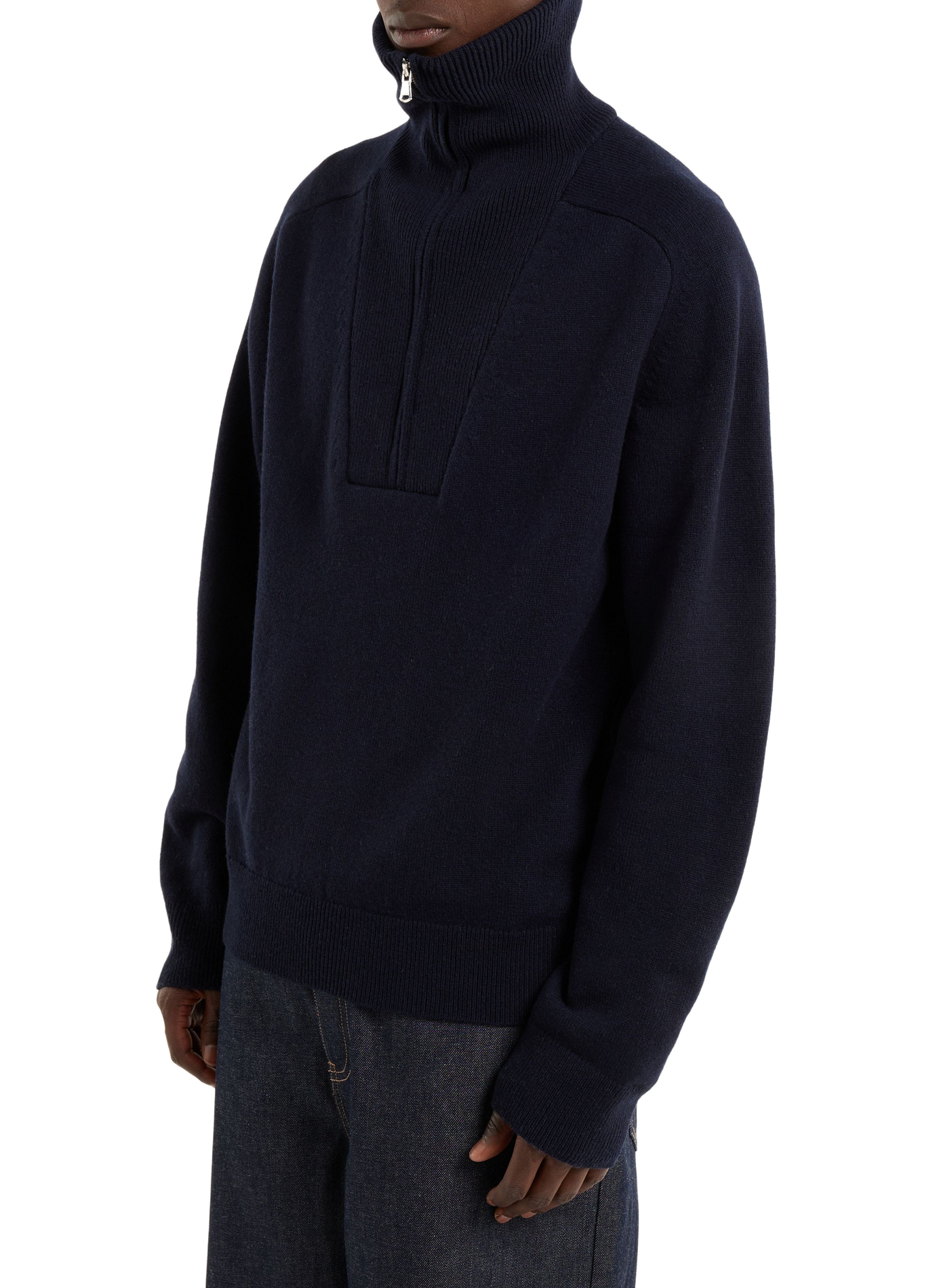 Pull Game col montant en laine  SAISON 1865 Bleu