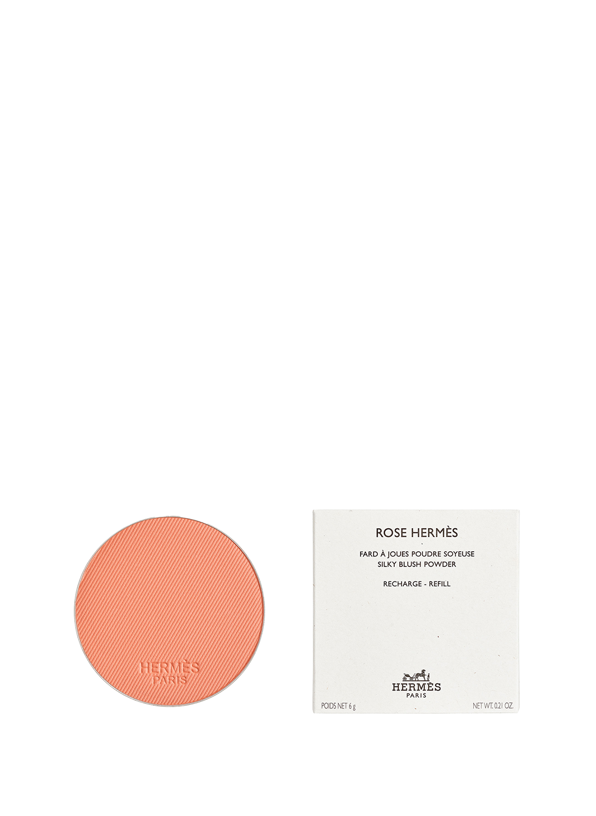 Rose Hermès, recharge fard à joues Silky Blush, Rose Abricot HERMÈS Rose abricot