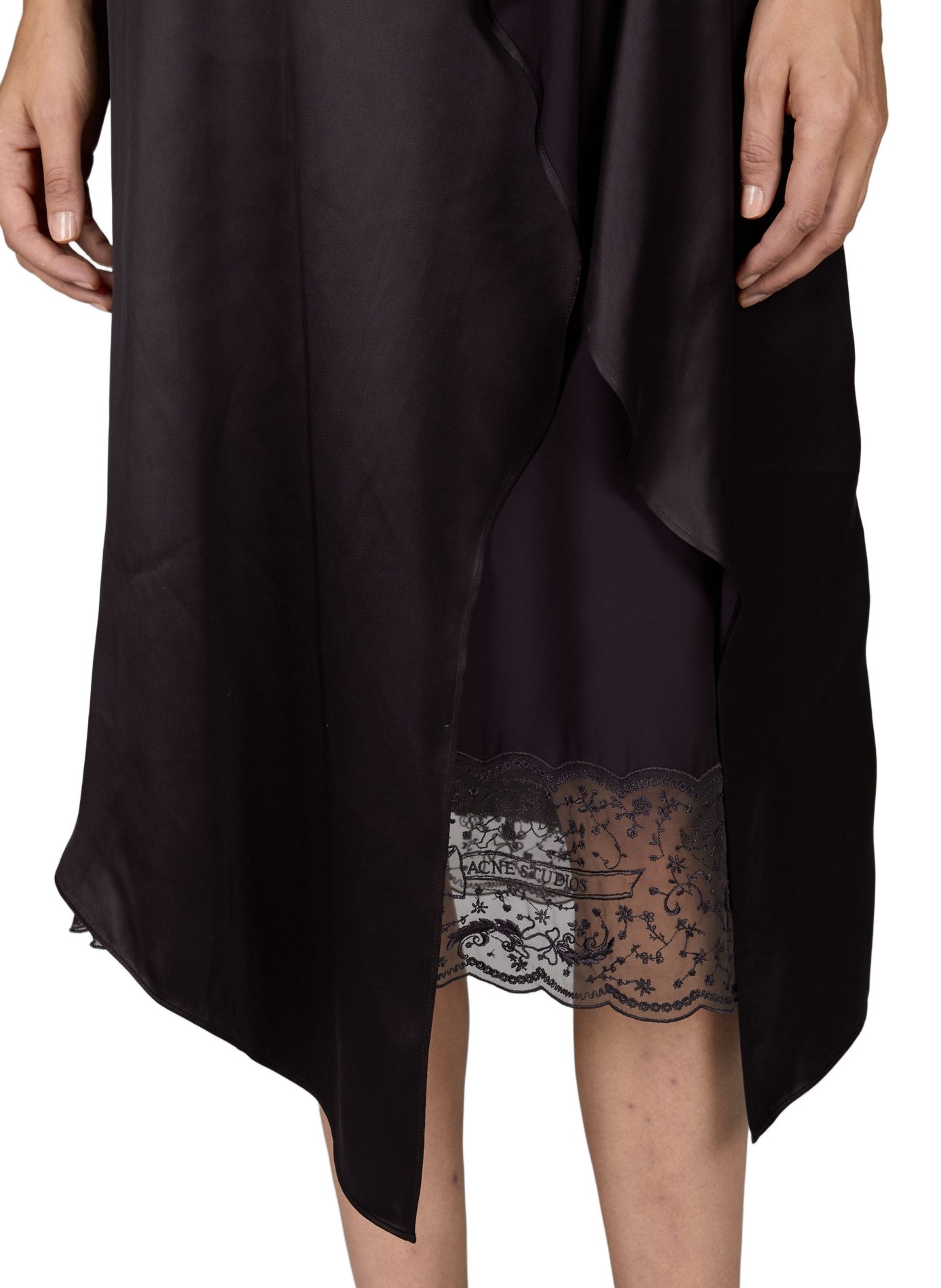 Satin Shiny Slip Dress ACNE STUDIOS Brown
