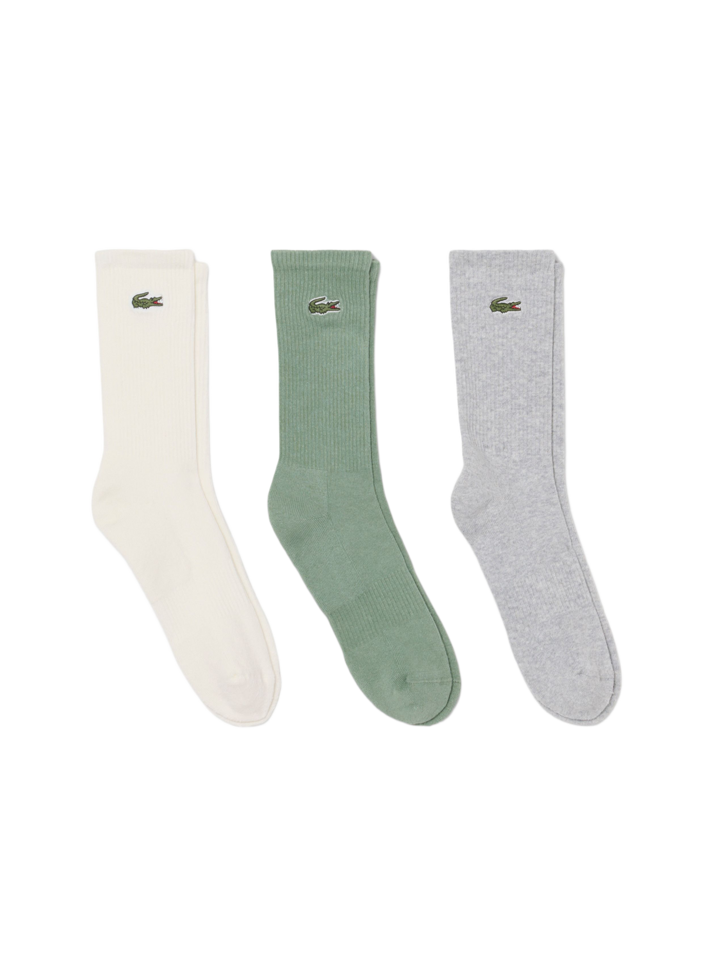Lot de trois paires de chaussettes en coton mélangé LACOSTE Multicolore
