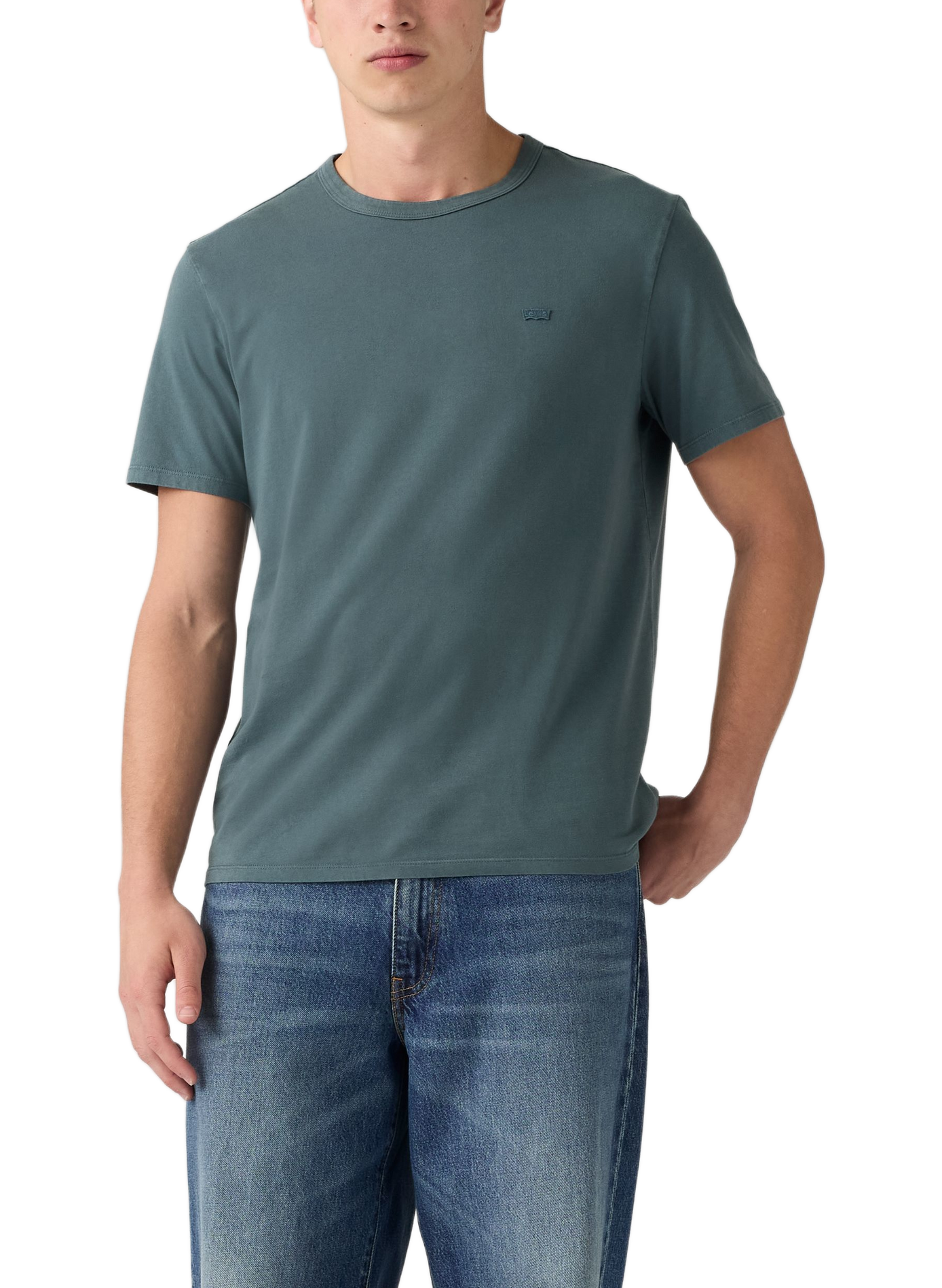 Straight round neck cotton T-shirt | Blue LEVI'S Men