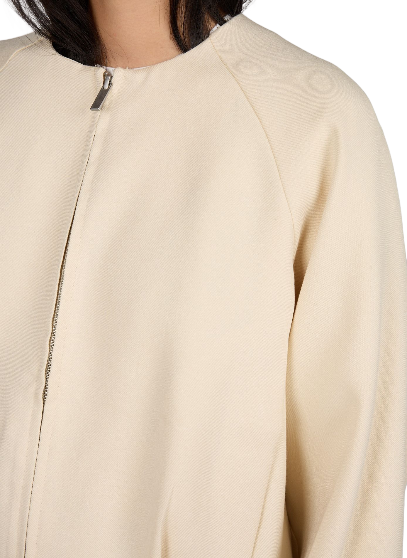 Ritssluiting jas met lange mouwen MSCH Beige