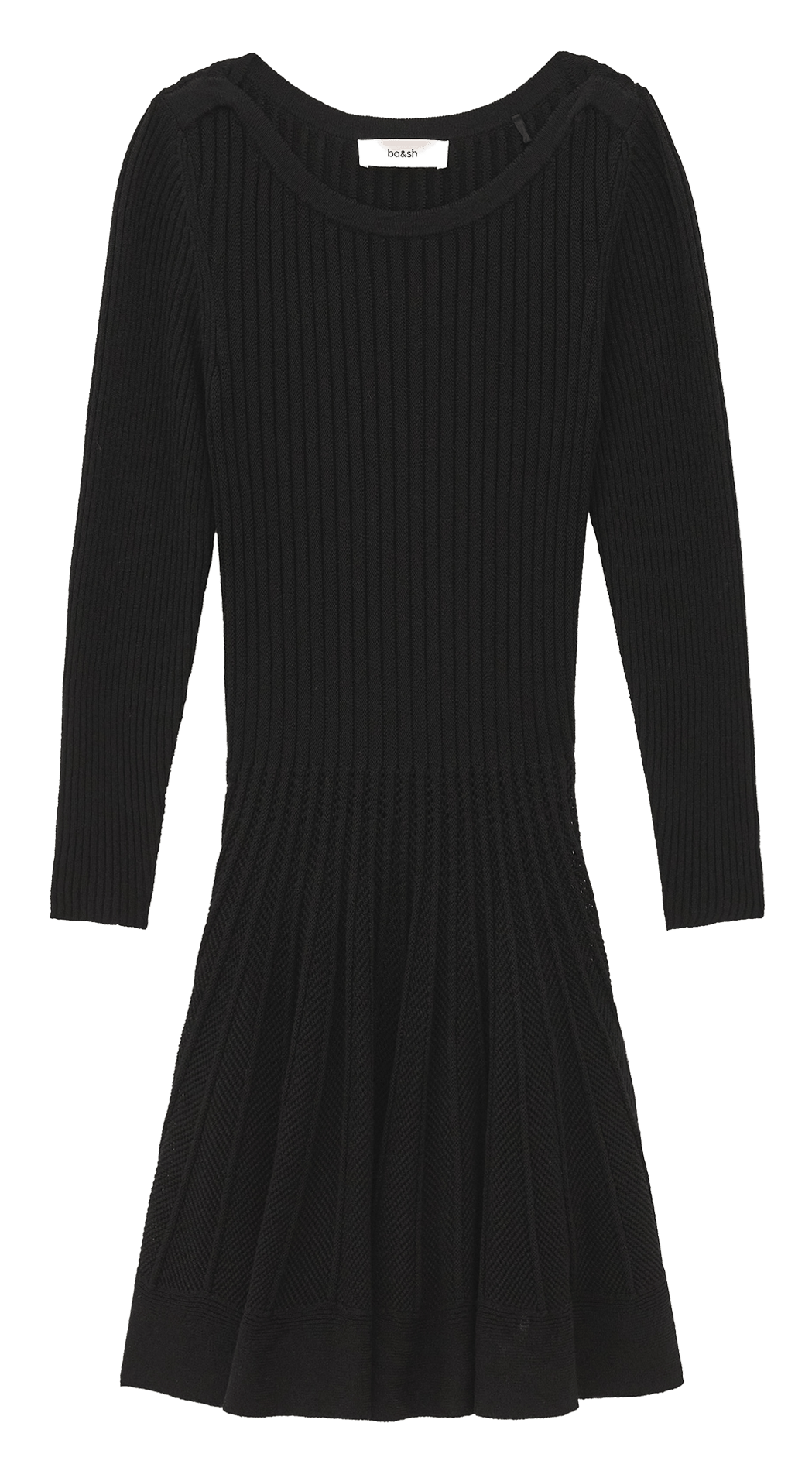 Robe courte manches longues paola BA&SH Noir