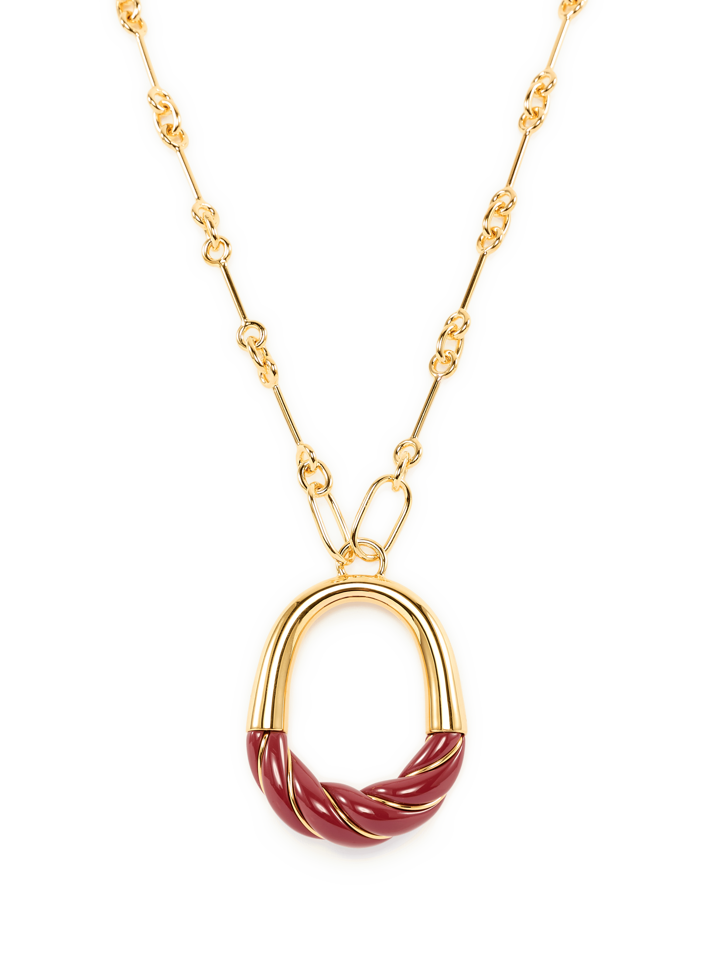 Collier chaîne à pendentif  AURELIE BIDERMANN Marron