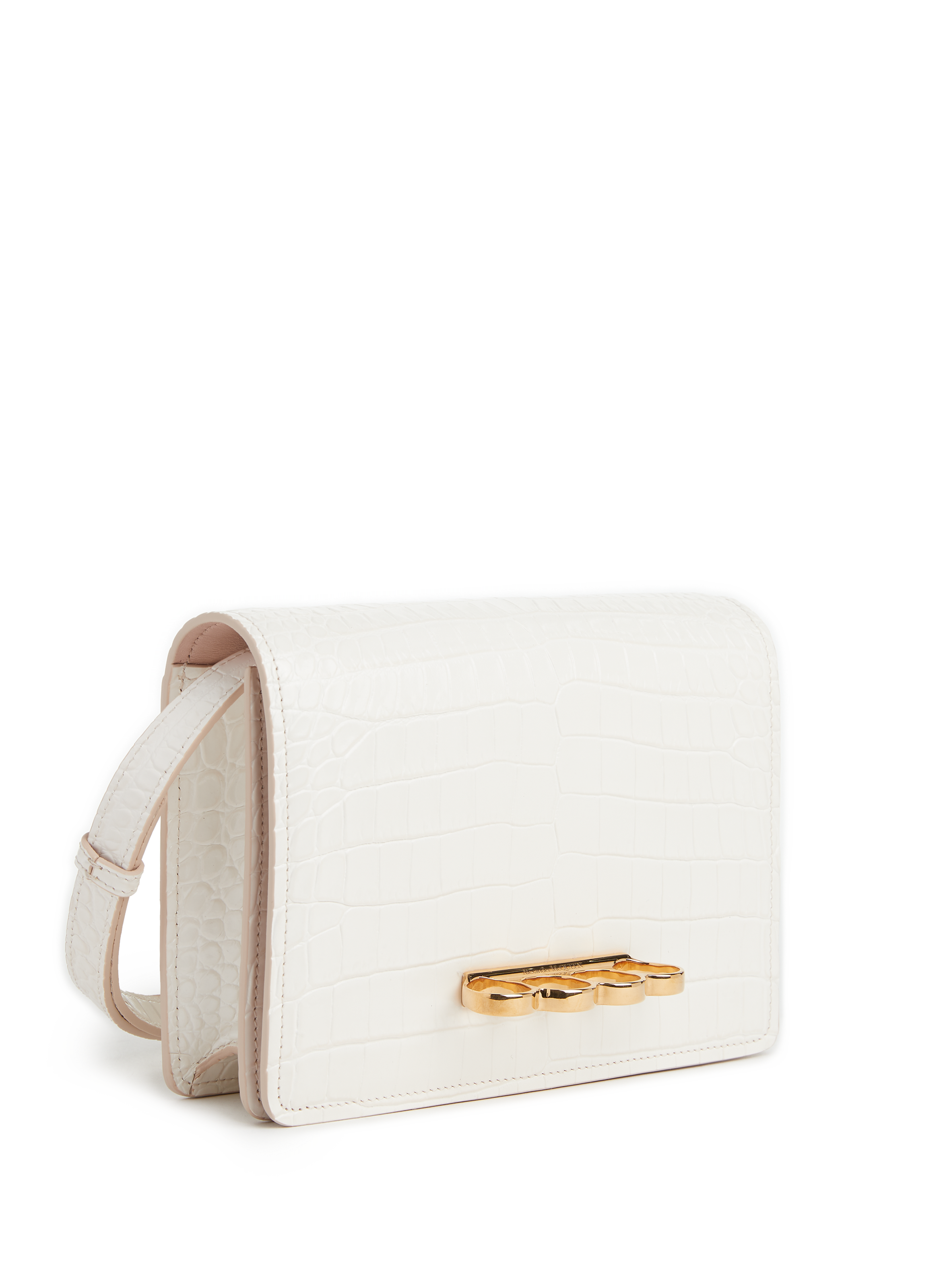 Pochette Skull Four Ring en cuir