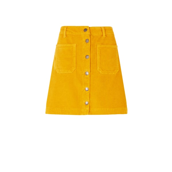 Jupe courte Florence en velours côtelé