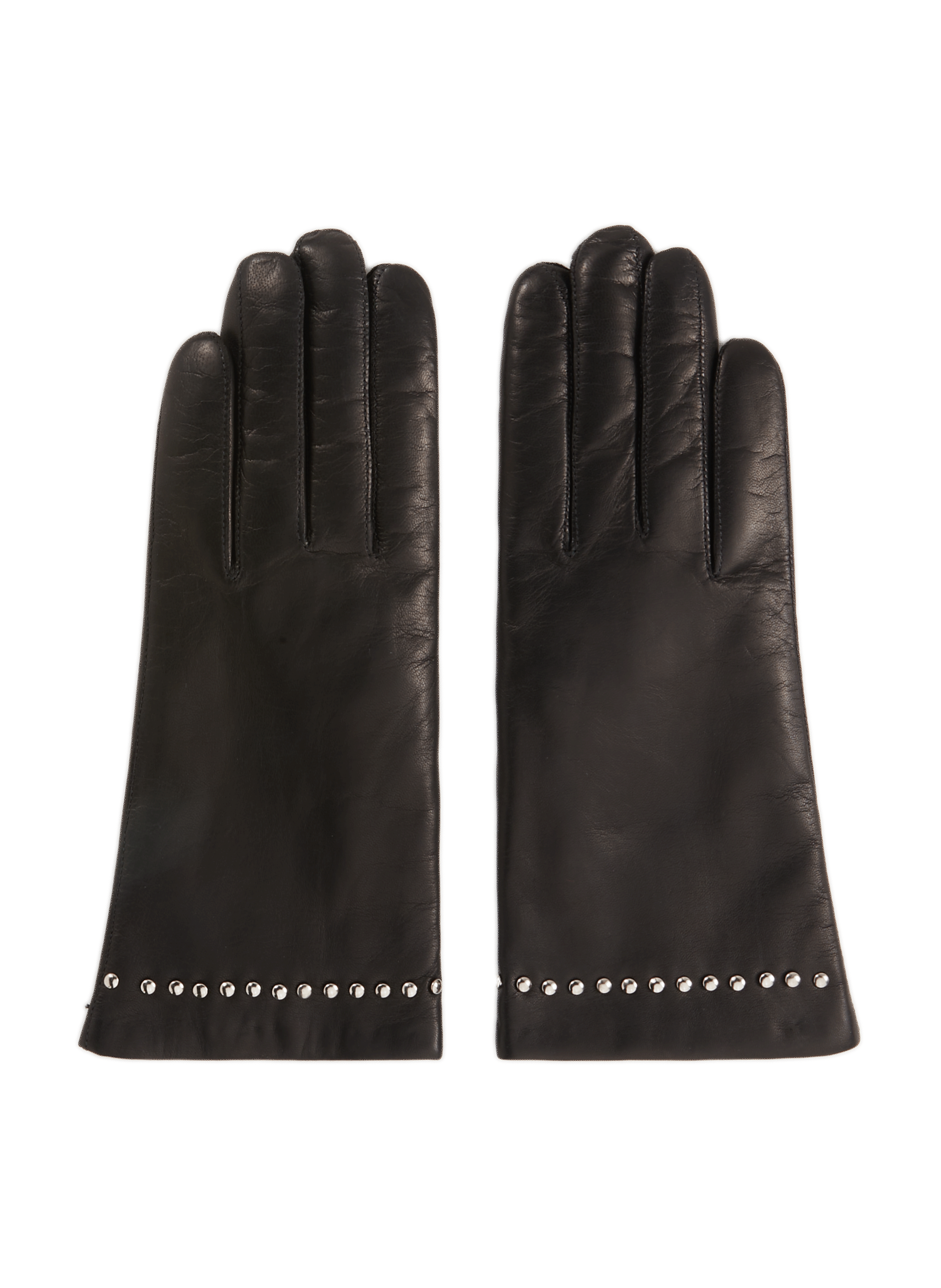 Gants en cuir cloutés