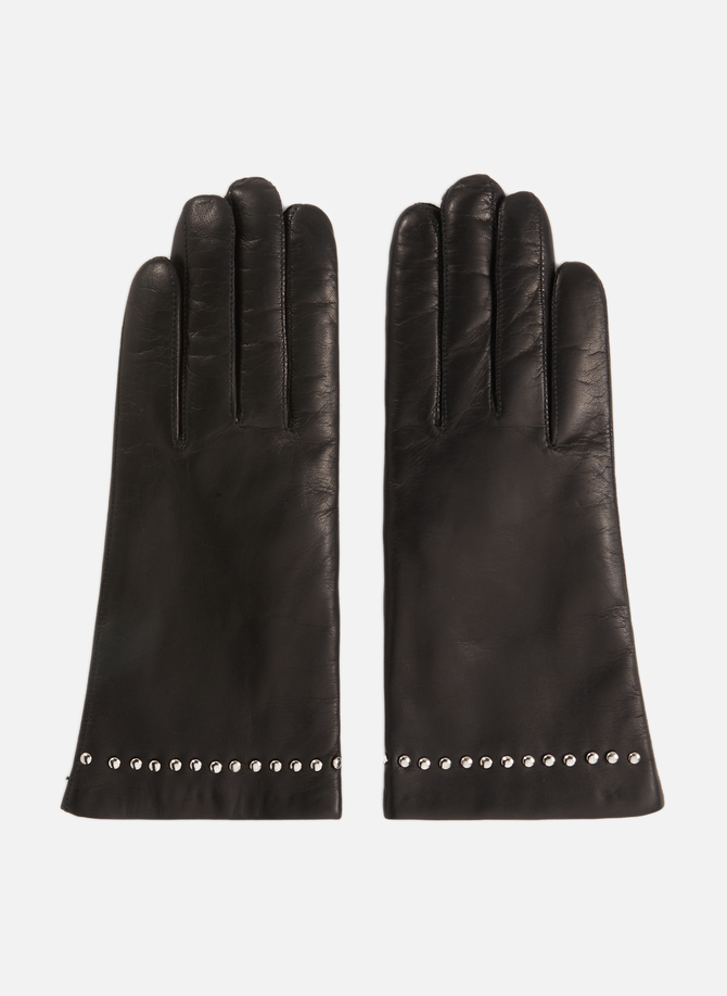 Studded leather gloves  MAISON FABRE