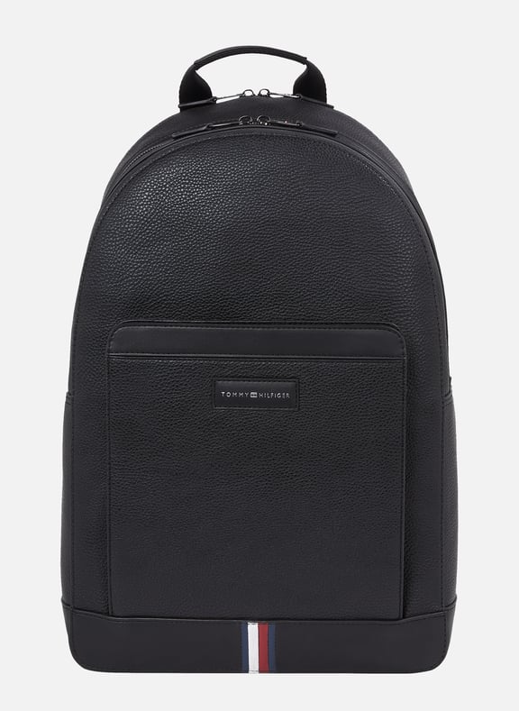 Grained backpack Black by TOMMY HILFIGER TOMMY HILFIGER Grained backpack Black