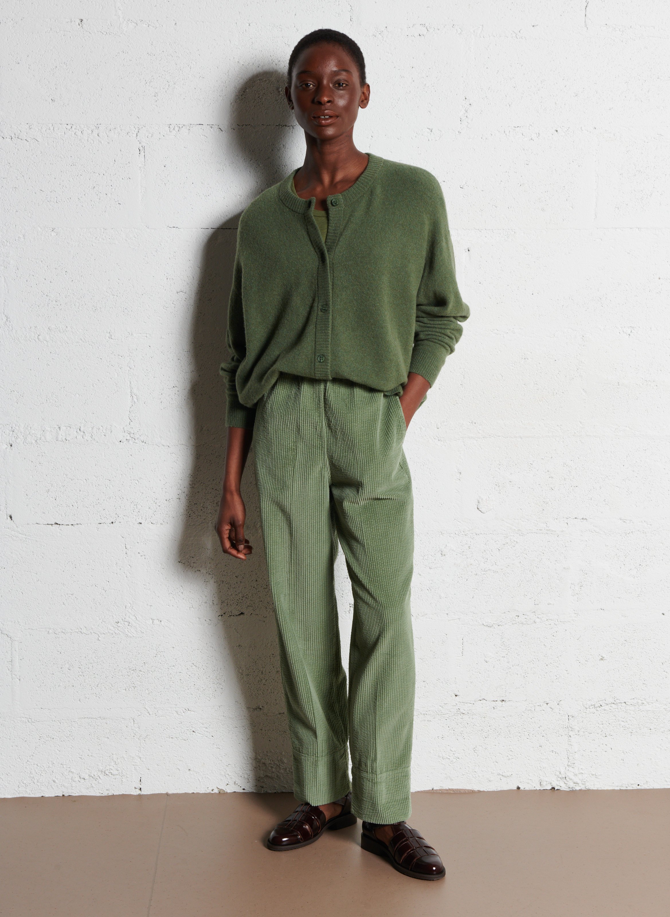 Tee-shirt col rond en coton mélangé jacksonville AMERICAN VINTAGE Vert