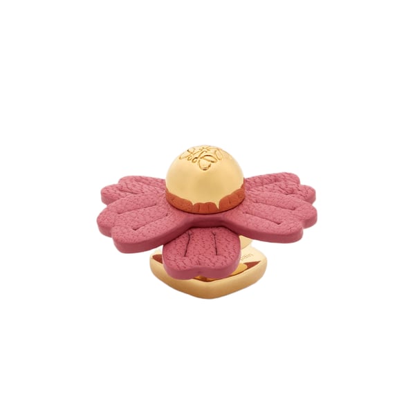 Broche fleur en cuir de veau Broche fleur en cuir de veau