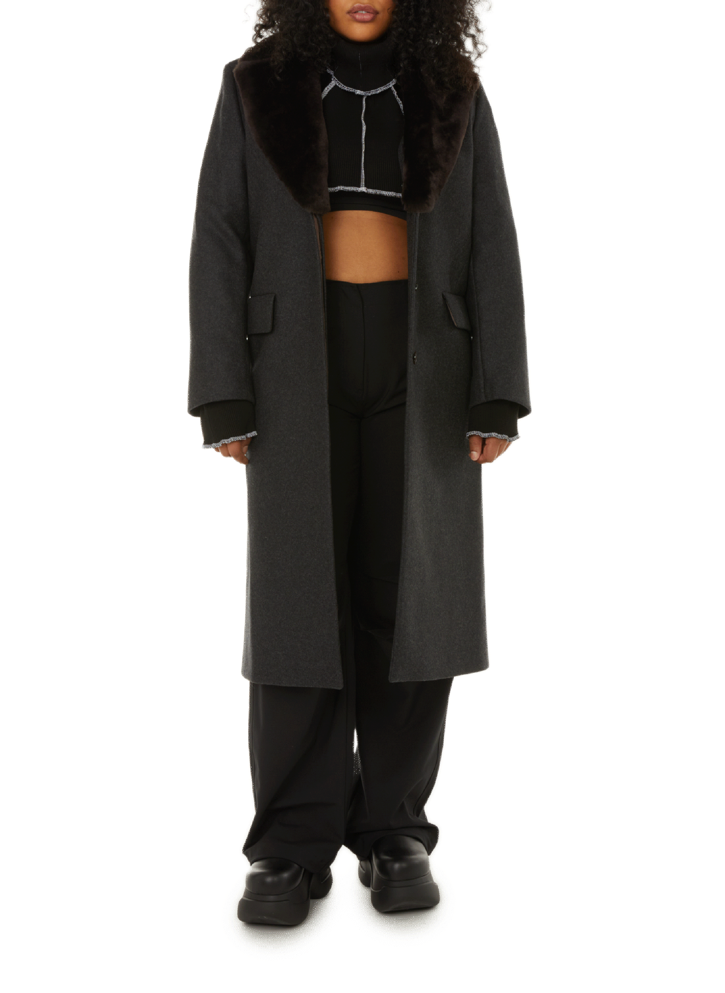 Wool-blend coat TOTEME Black