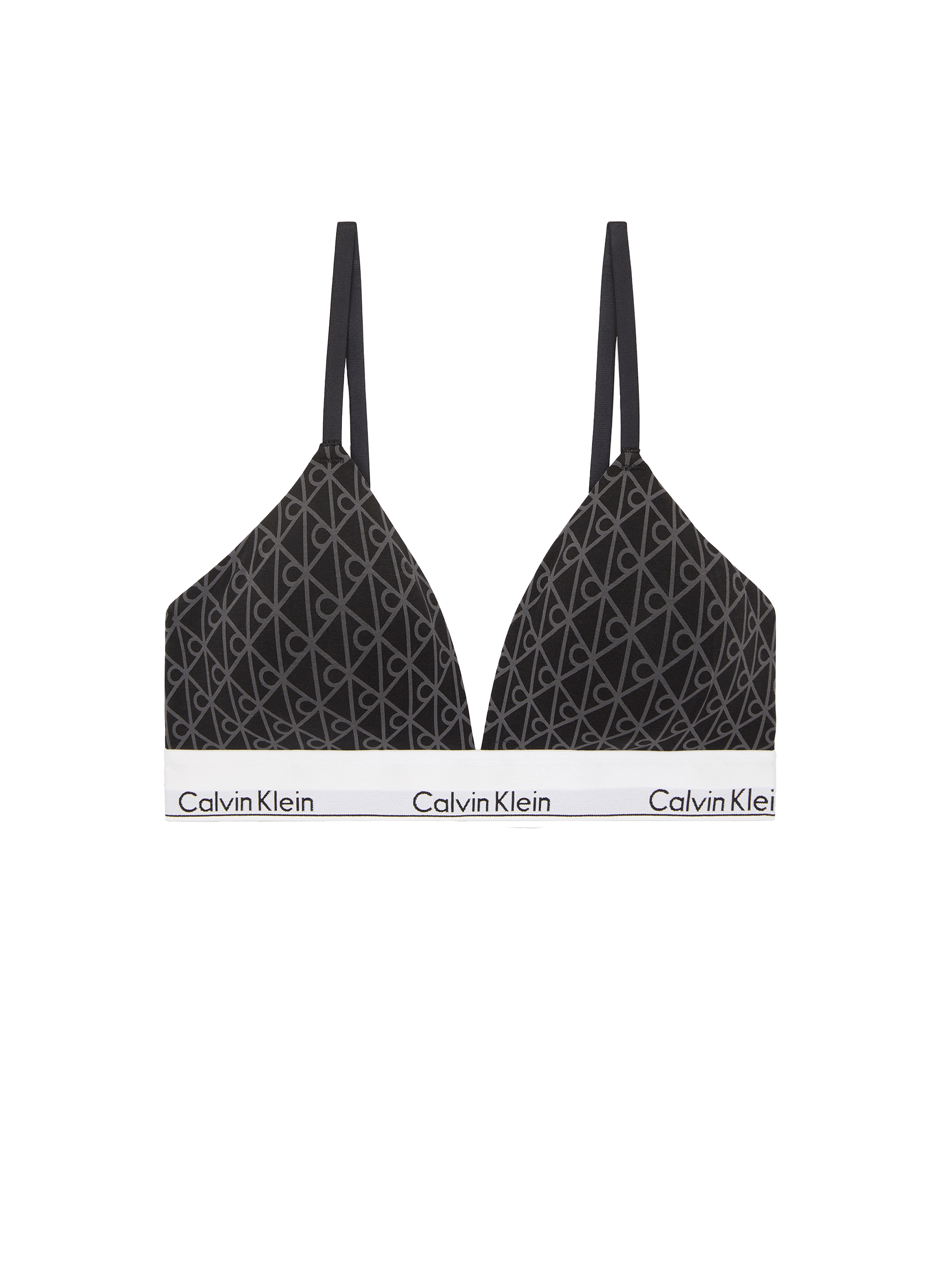 CALVIN KLEIN Soutien-gorge triangle en coton mélangé Noir