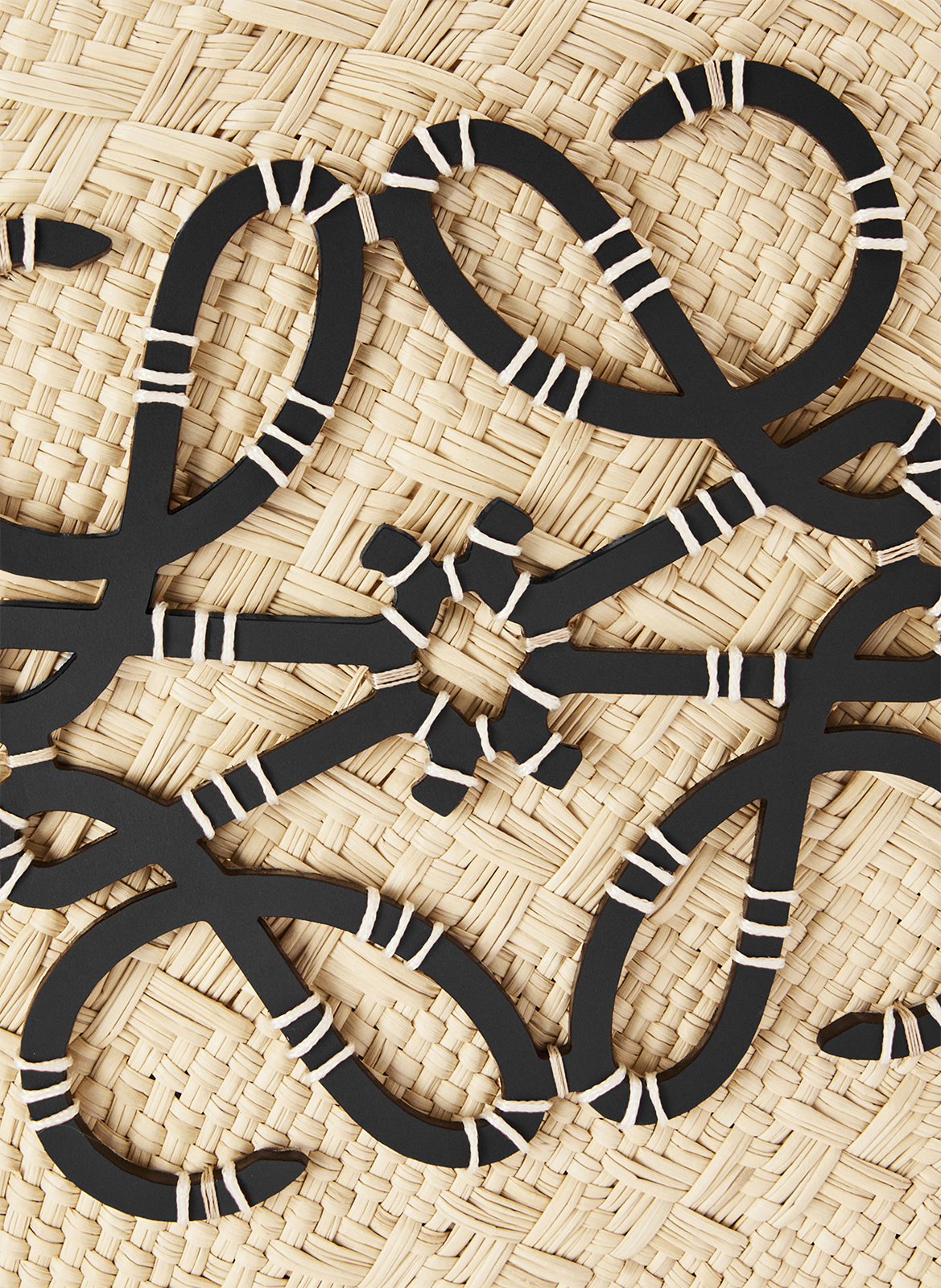 Medium Anagram basket in Iraca palm and leather  LOEWE Beige