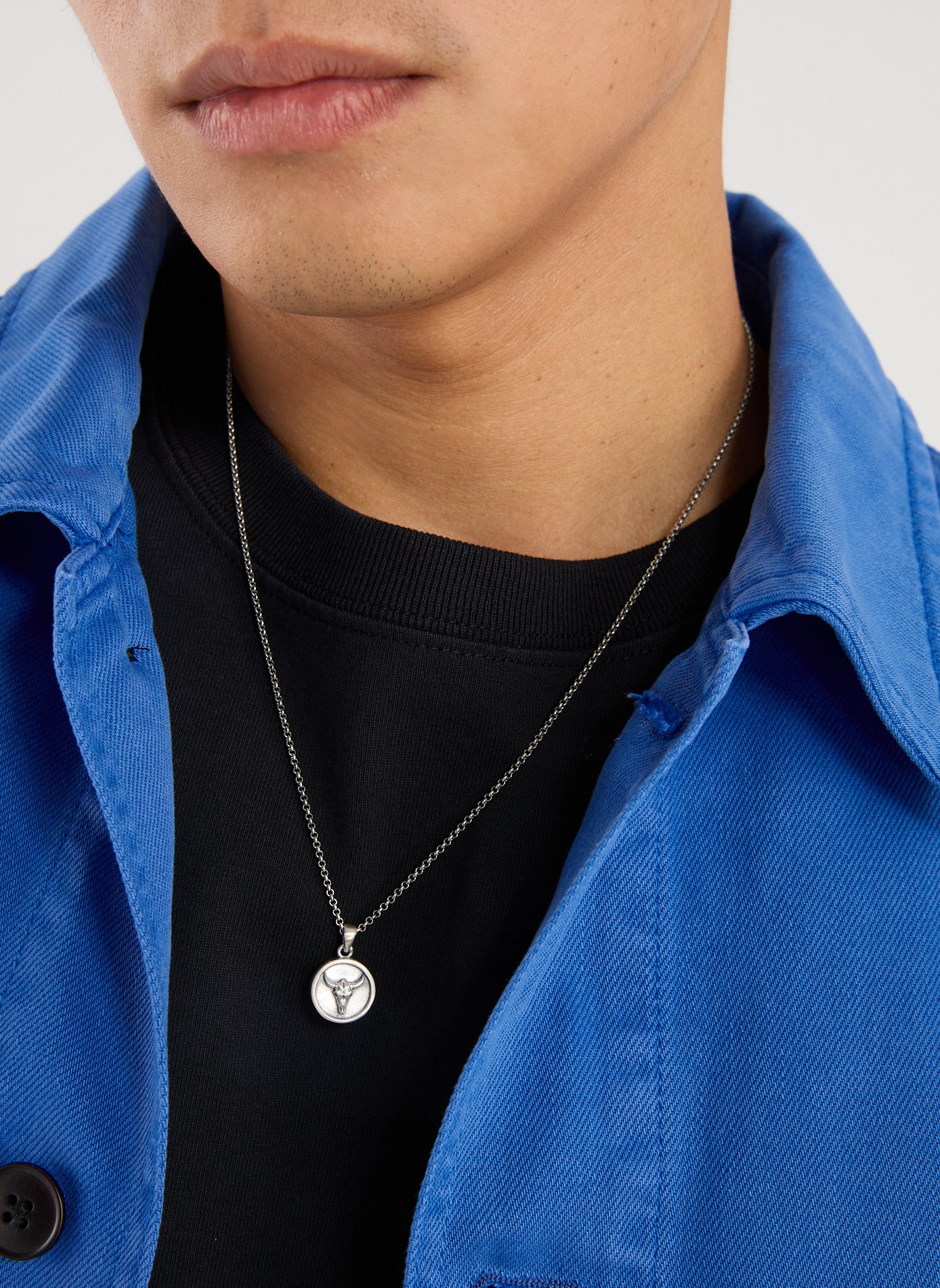 Silver Bull Necklace SERGE DENIMES Silver