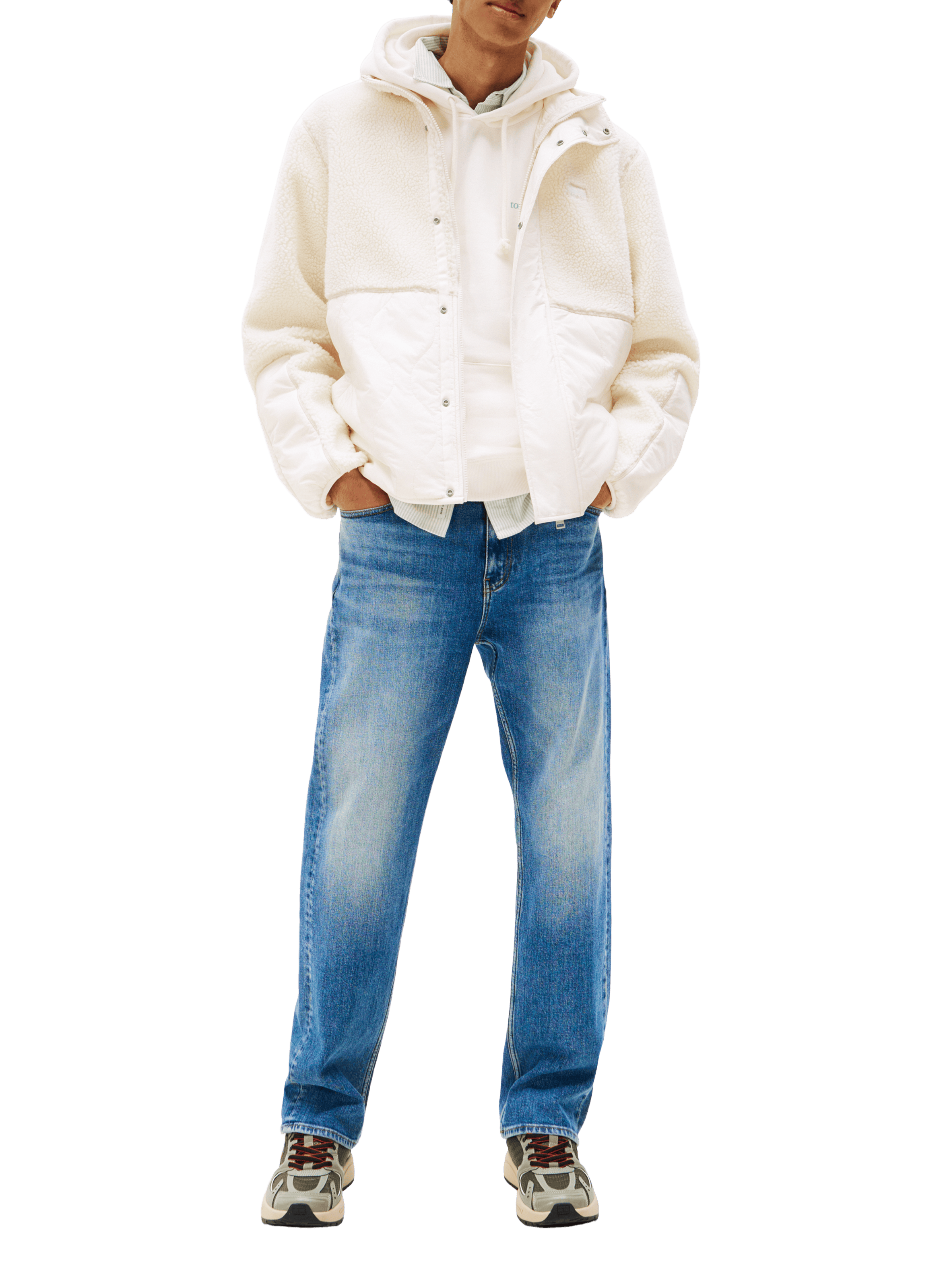 Veste Teddy décontractée matelassée TOMMY HILFIGER Beige