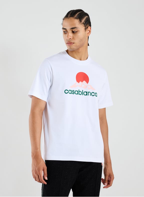 T-shirt en coton Montagne Blanc by CASABLANCA PARIS CASABLANCA PARIS T-shirt en coton Montagne Blanc