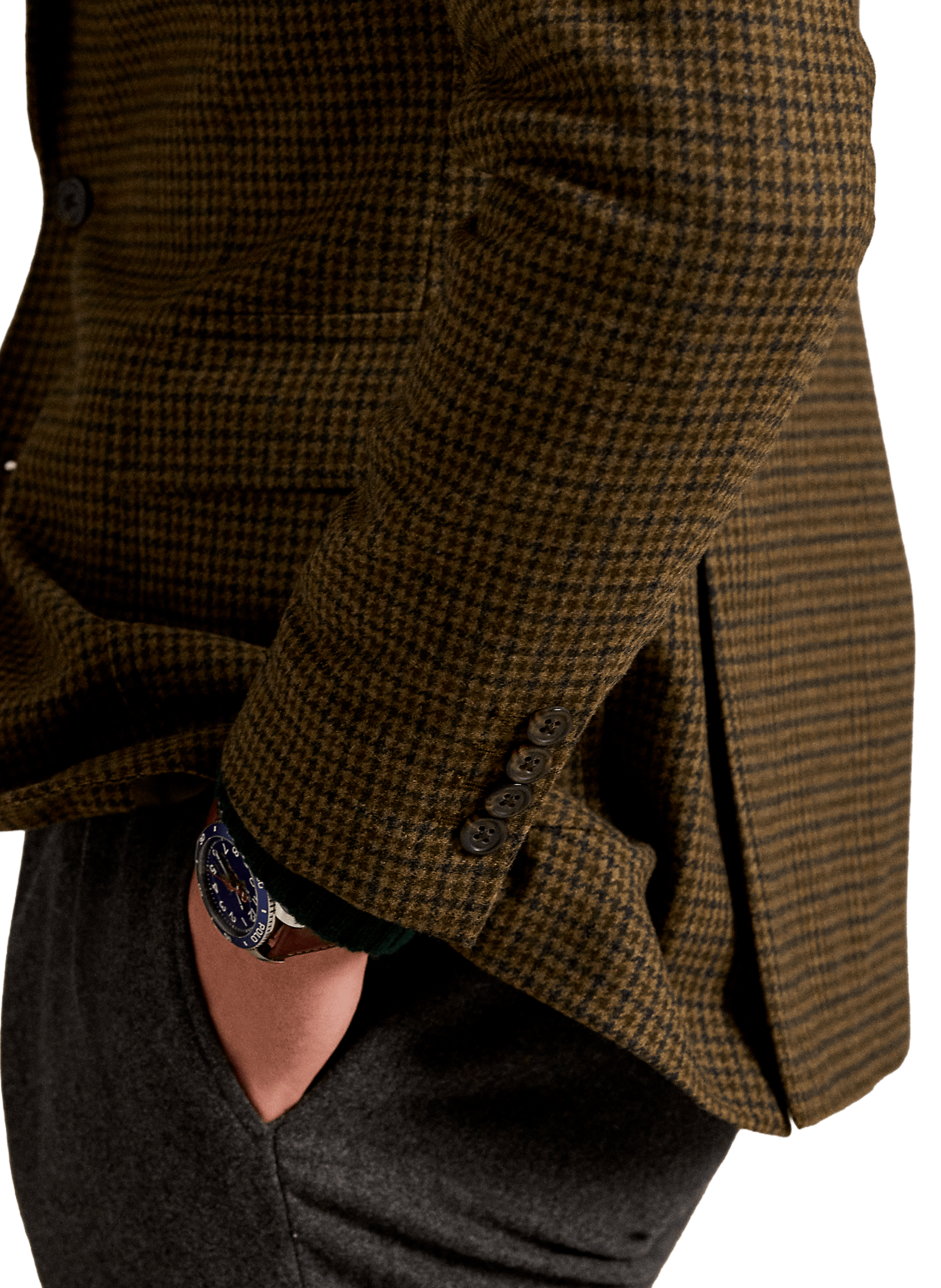 Blazer pied-de-poule en laine mélangée POLO RALPH LAUREN Vert