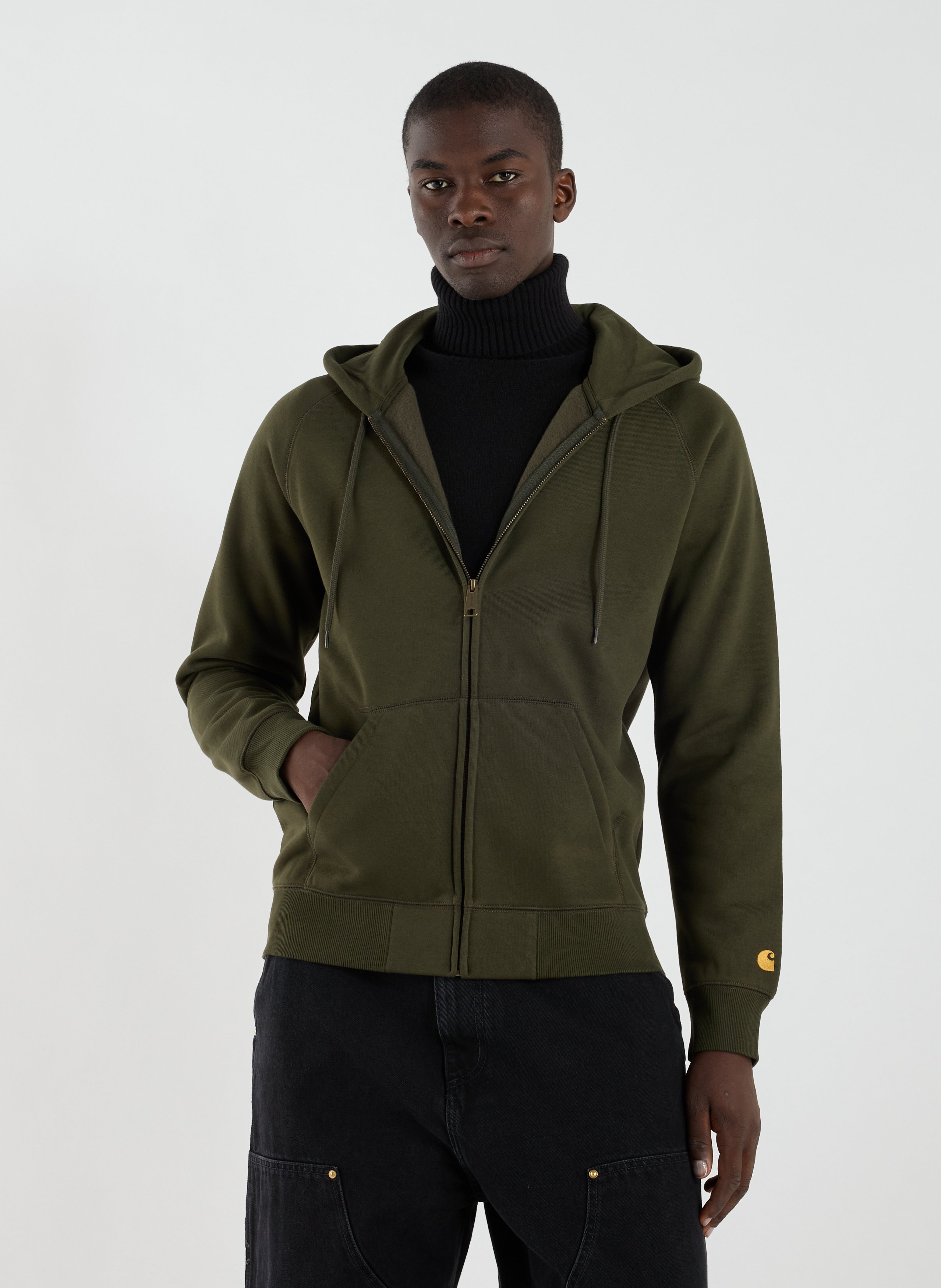 CARHARTT WIP Zip-up hoodie Green