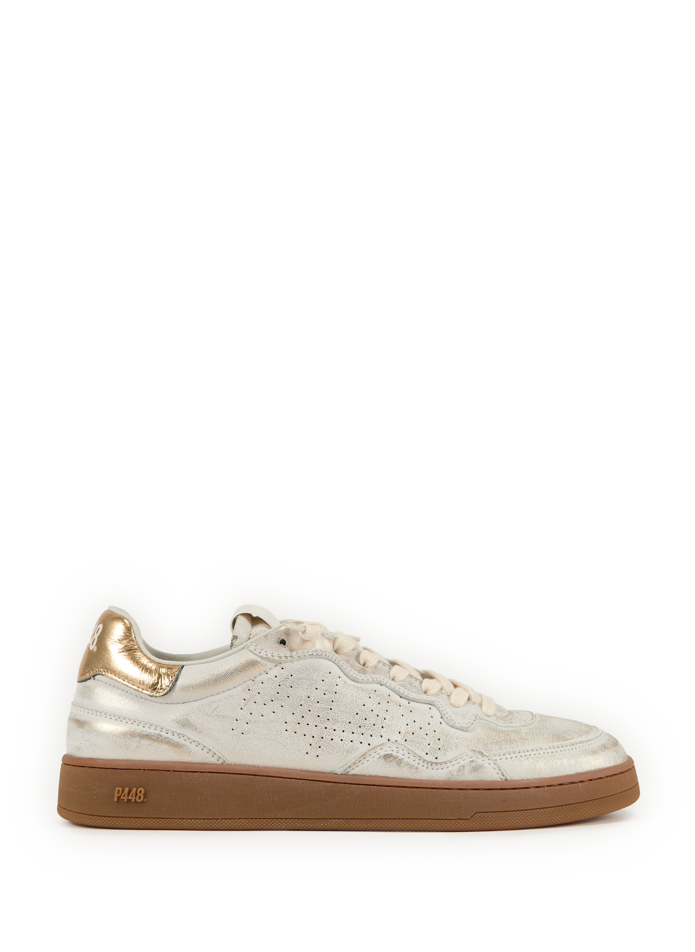 P448 Baskets à bout rond  Blanc