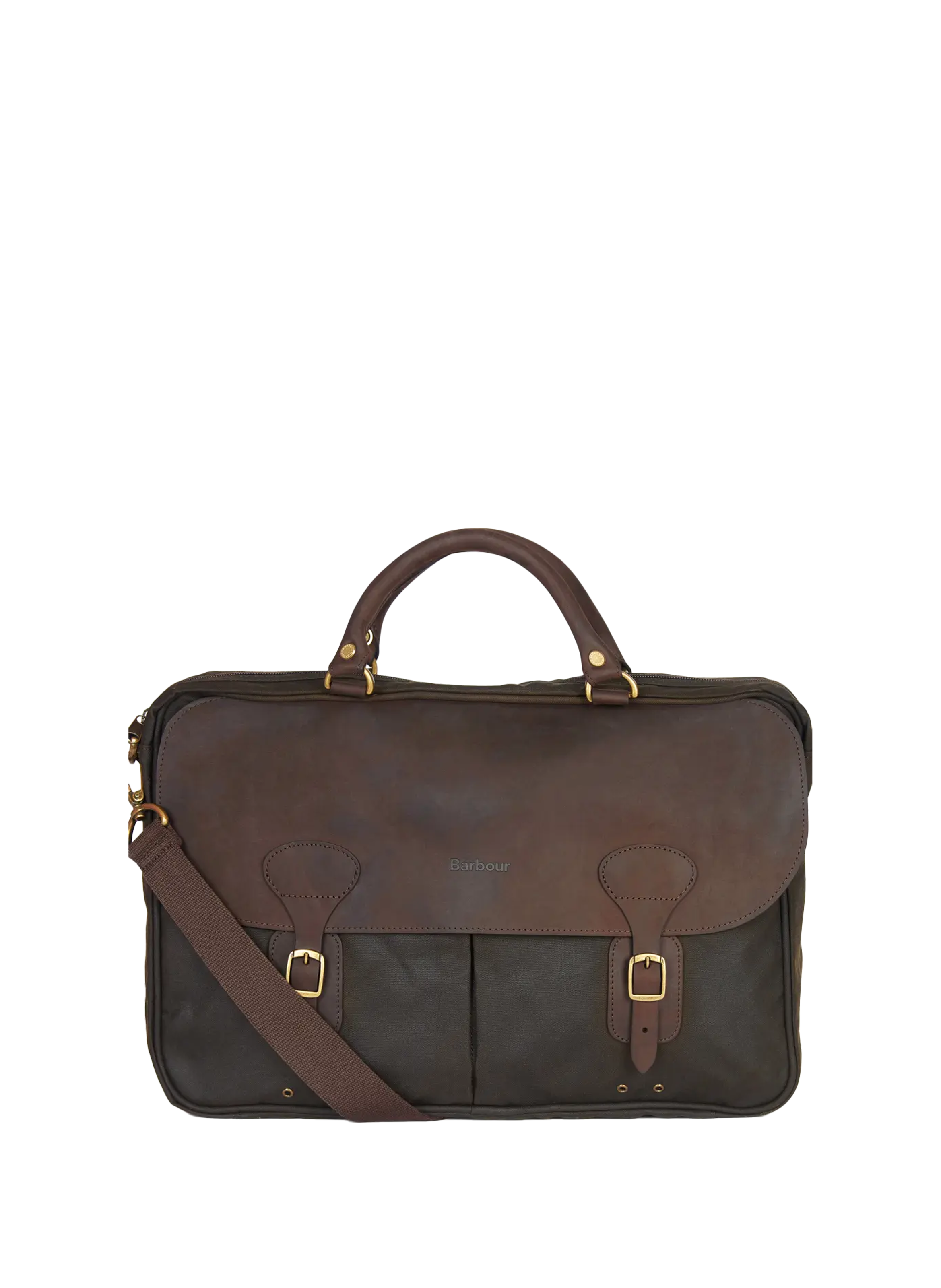 Cotton laptop bag with buckle BARBOUR Green