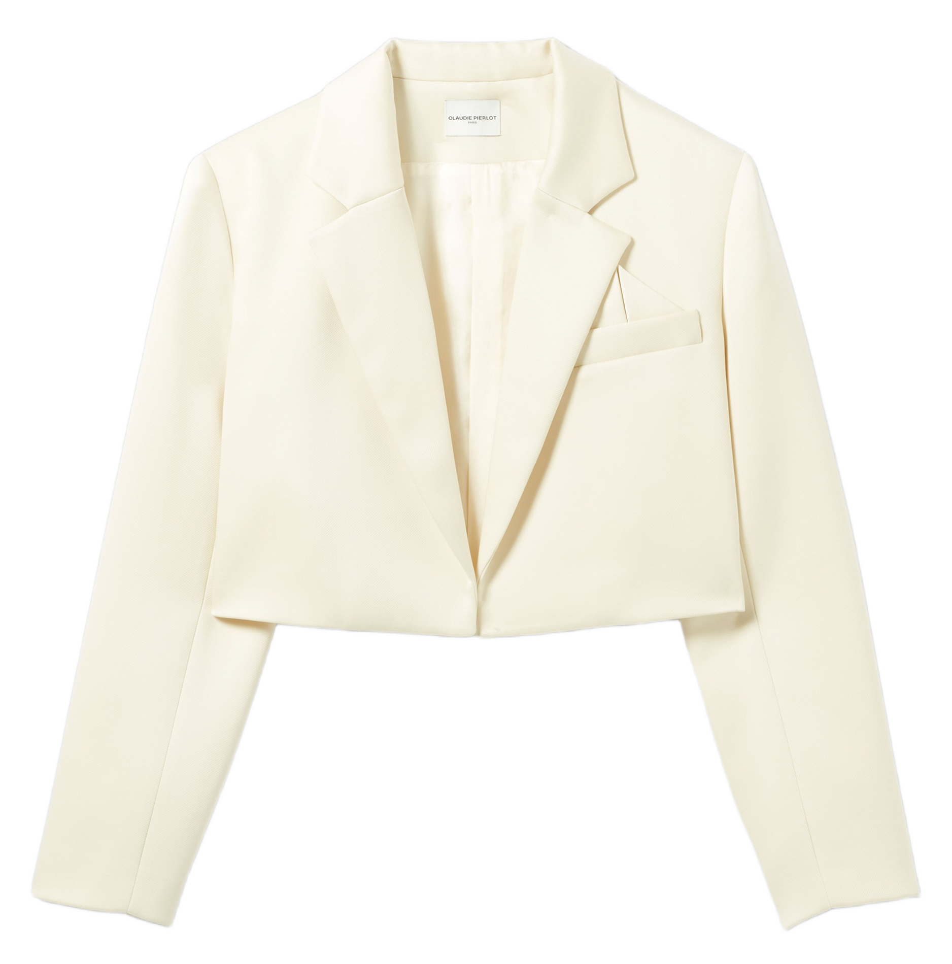Veste col tailleur vivane CLAUDIE PIERLOT Blanc