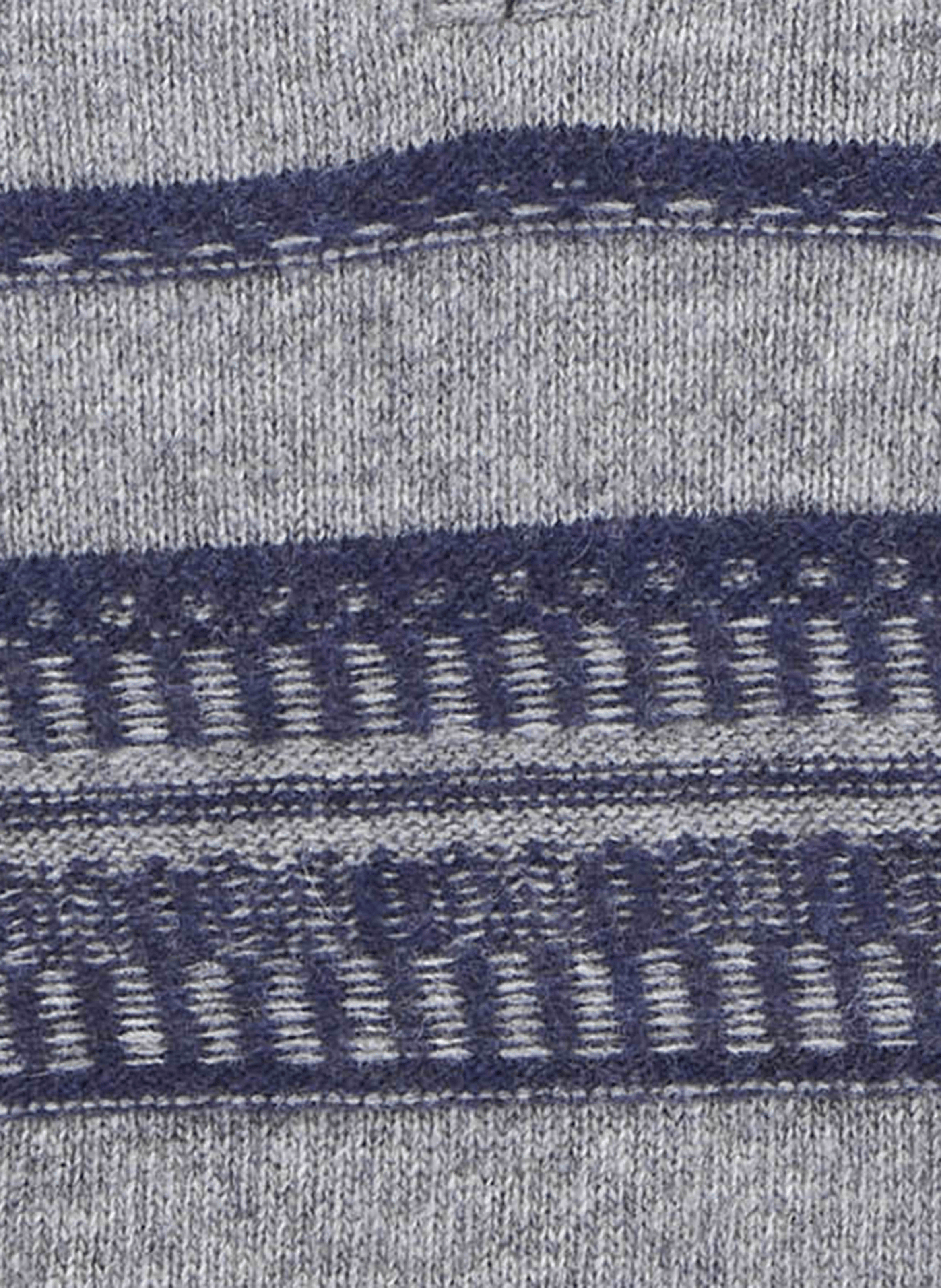 PUll col montant zippé en coton BARBOUR Gris